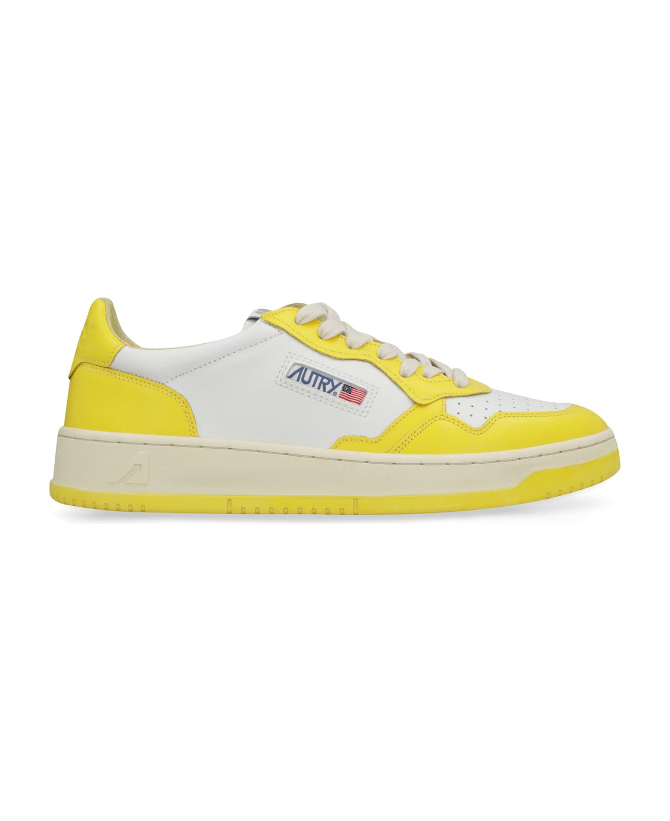 Autry 01 Low Man Goat Sneakers - Yellow