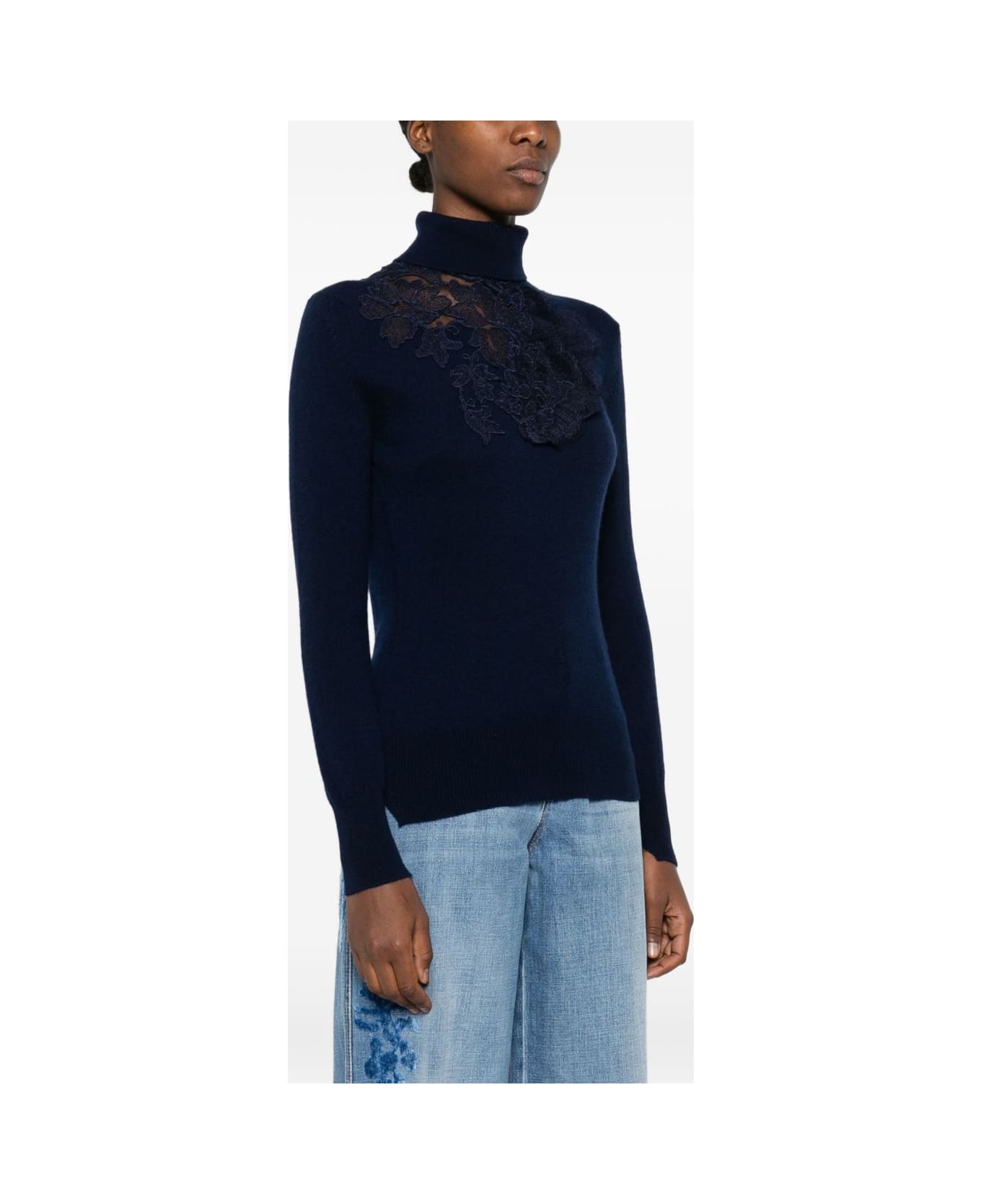 Ermanno Scervino Cashmere Turtle-neck Jumper - Blue