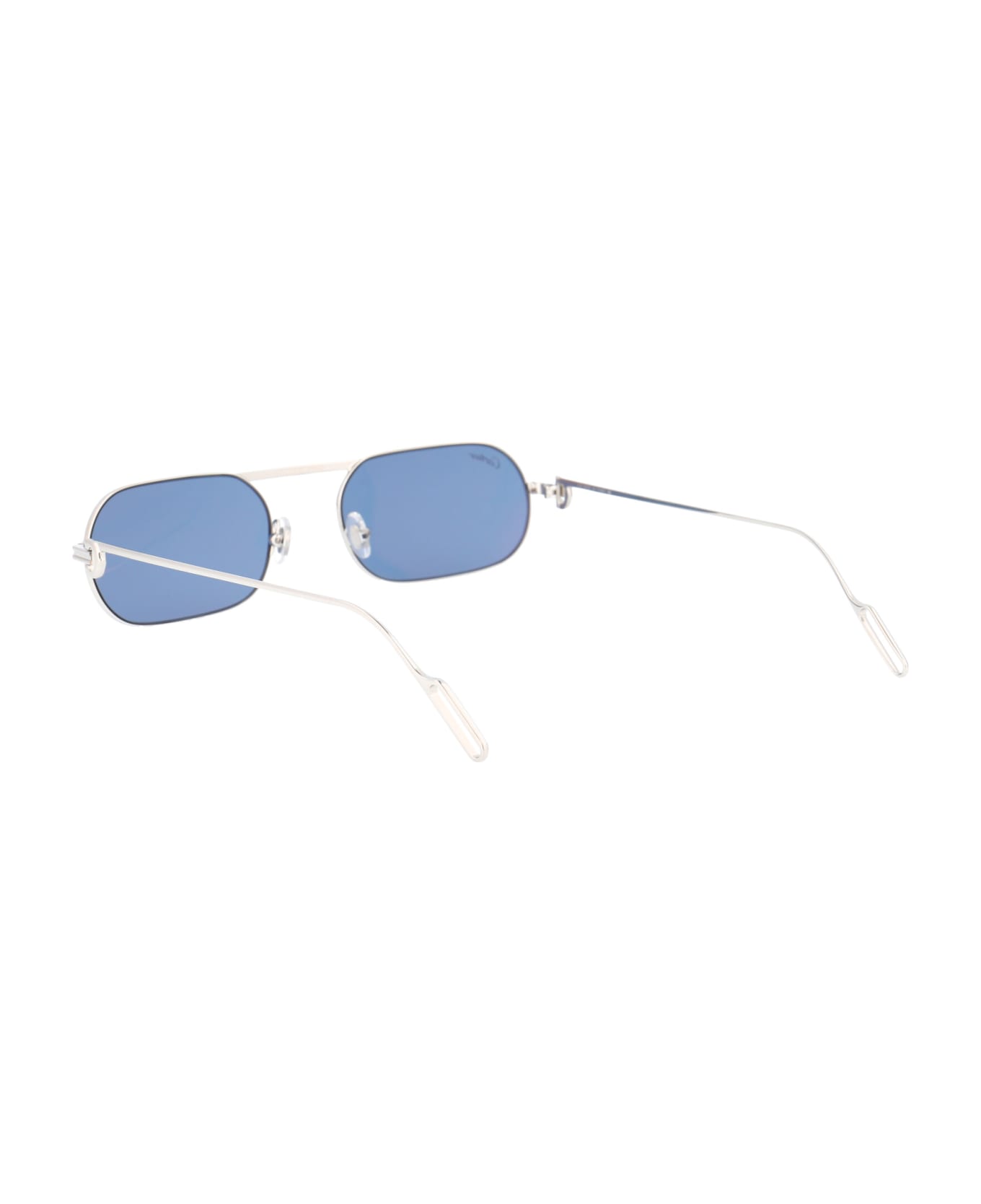 Cartier Eyewear Ct0112s Sunglasses - 002 SILVER SILVER BLUE