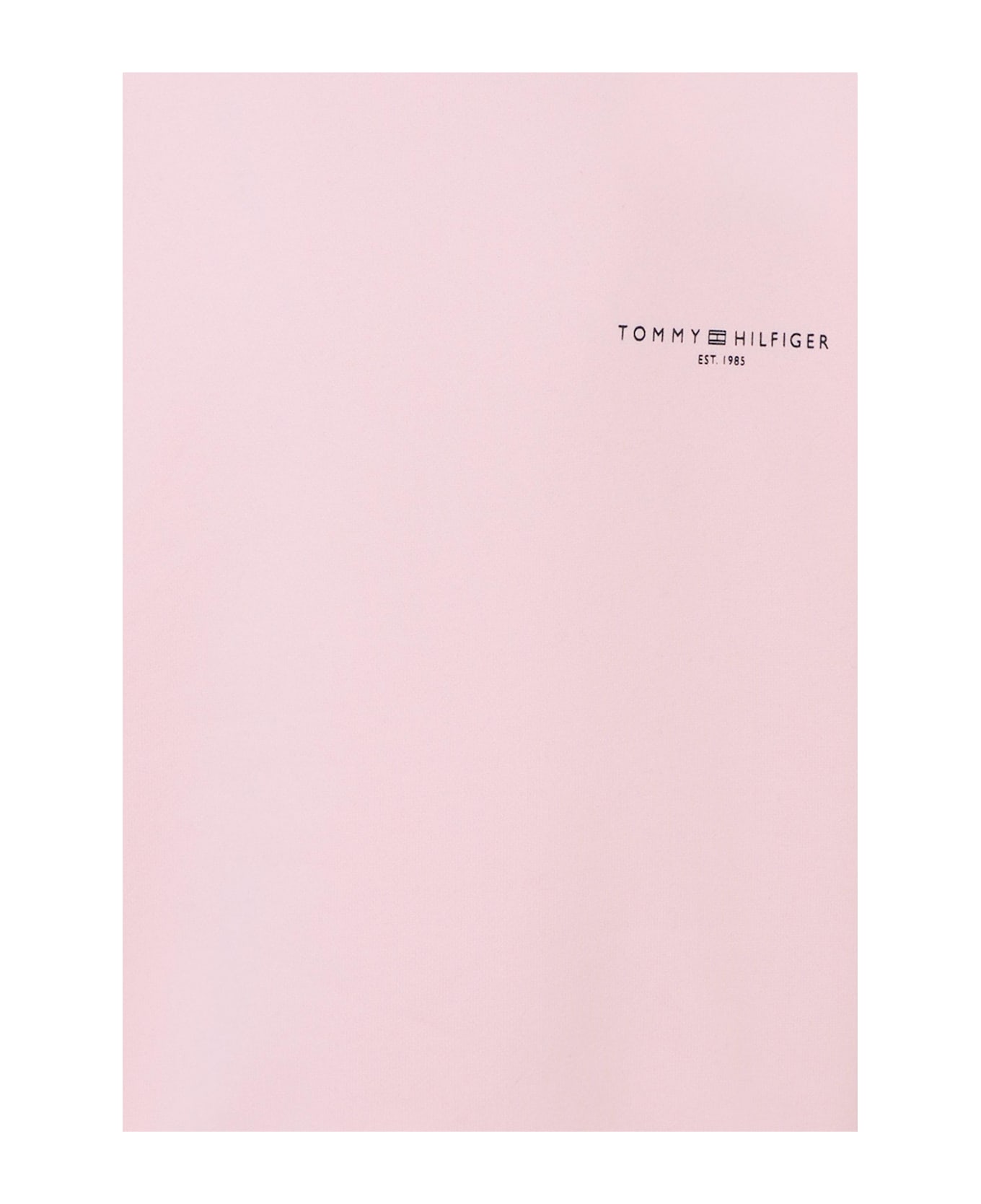 Tommy Hilfiger Pink Sweatshirt For Girl With Black Logo - Pink