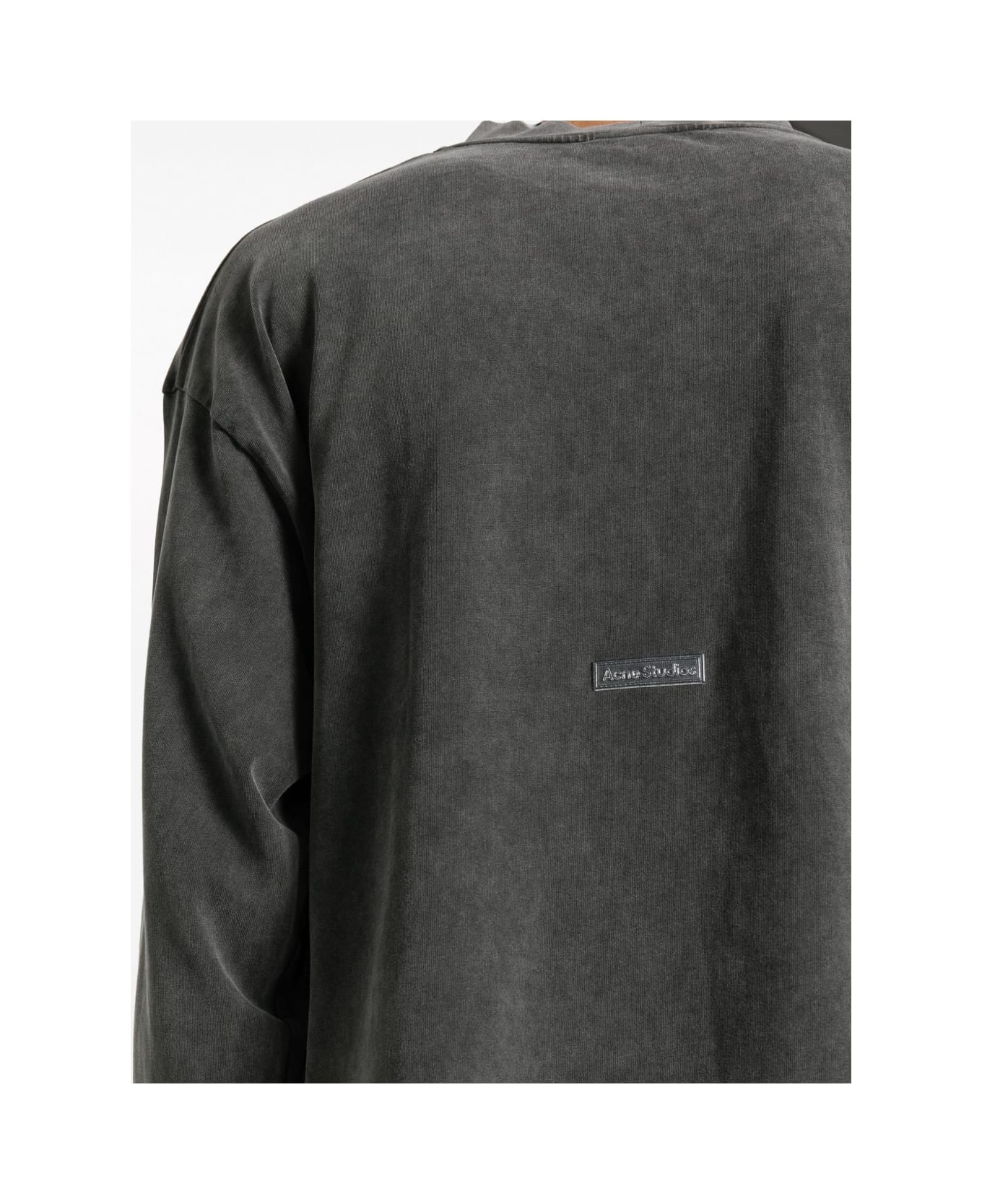 Acne Studios Logo Cotton T-shirt - Grey