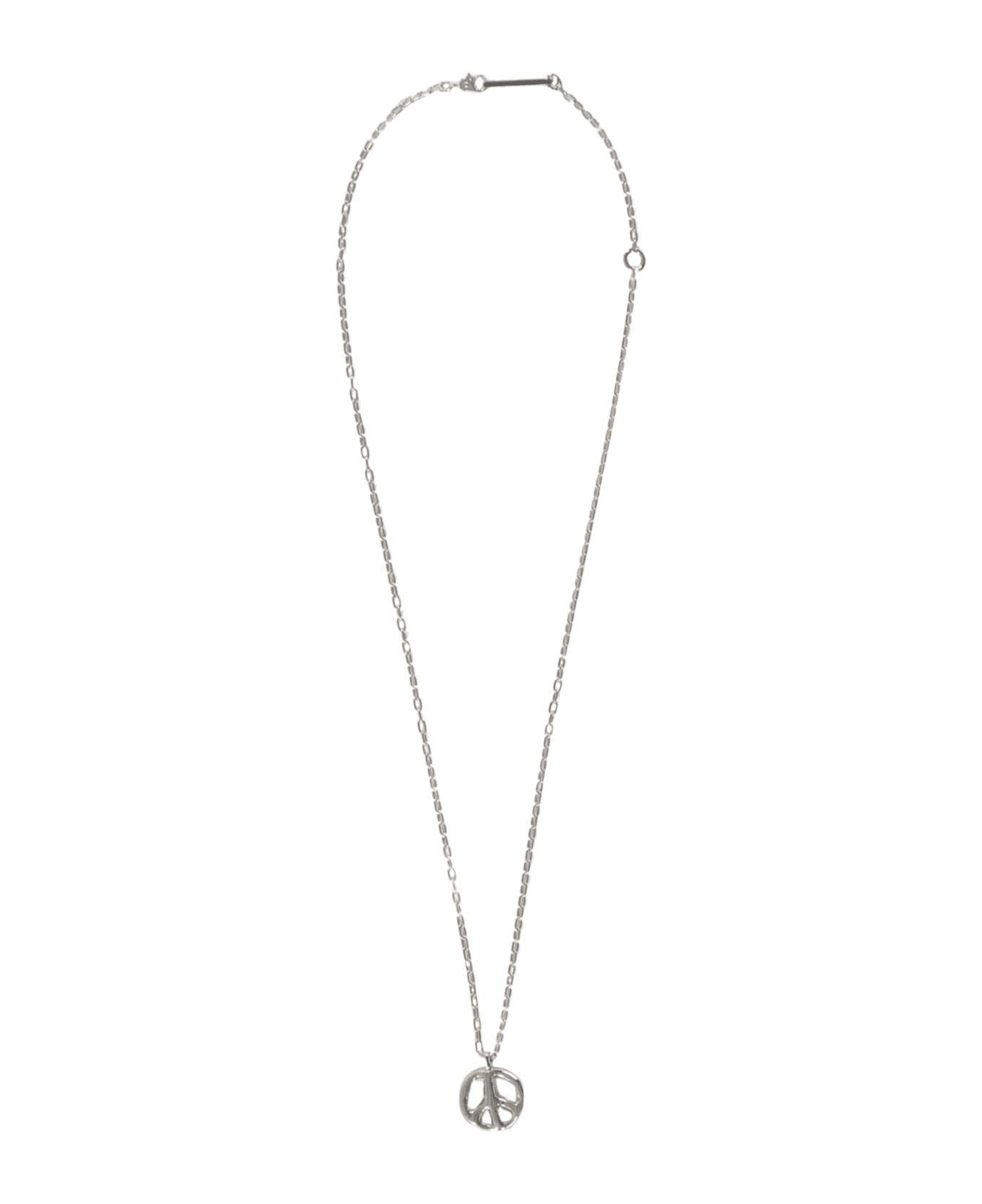 AMBUSH Chain Necklace With Decorative Pendant - silver