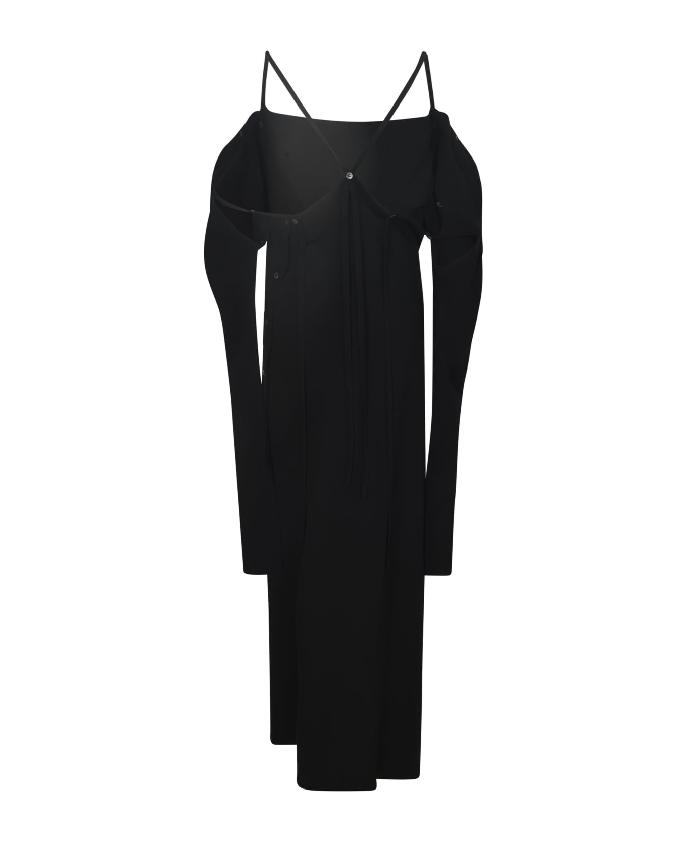 Setchu Off-shoulder Loose Fit Dress - Black ワンピース＆ドレス