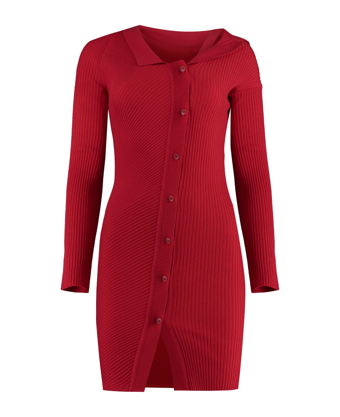 Jacquemus Le Robe Maille Colin Knitted Dress - red