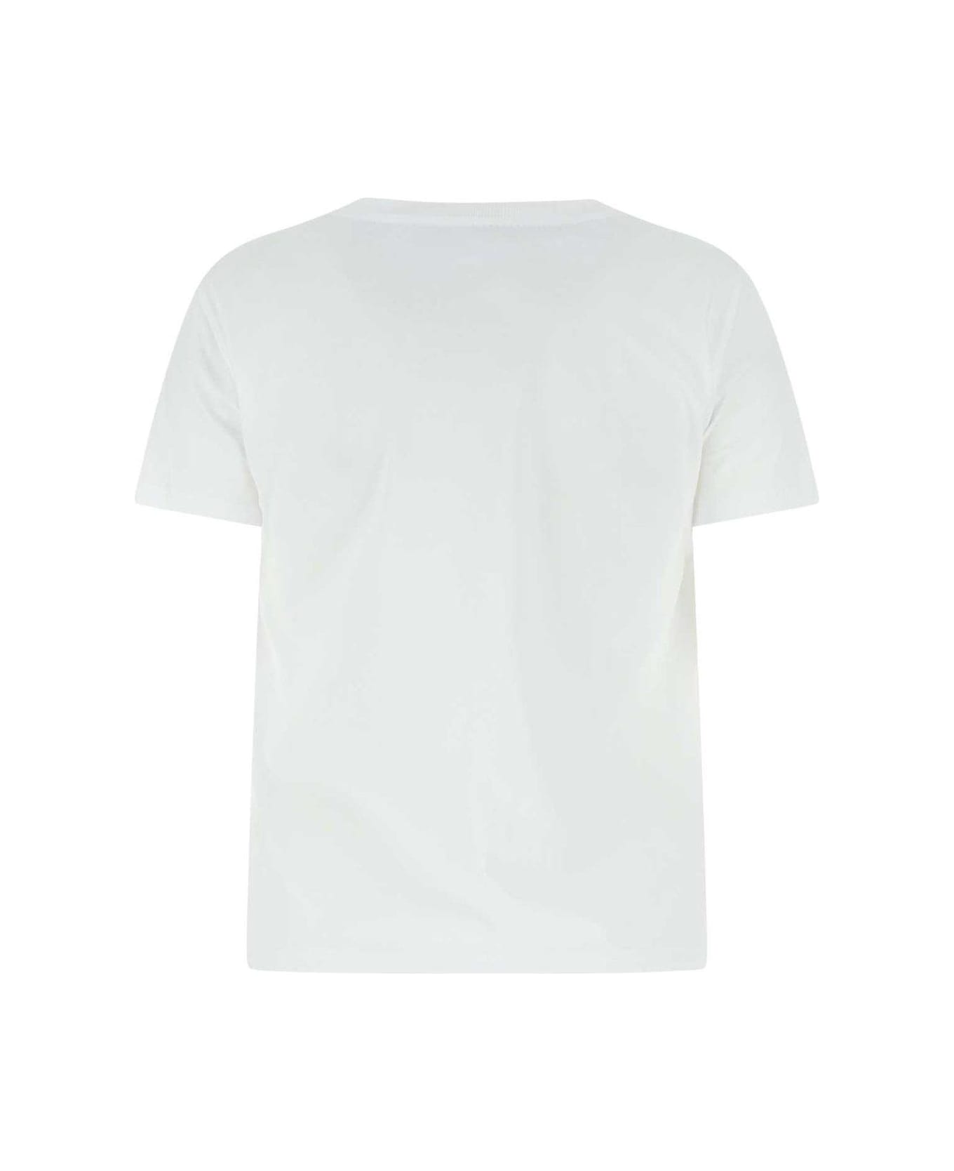 Moschino Logo-detailed Crewneck T-shirt Moschino - WHITE Tシャツ