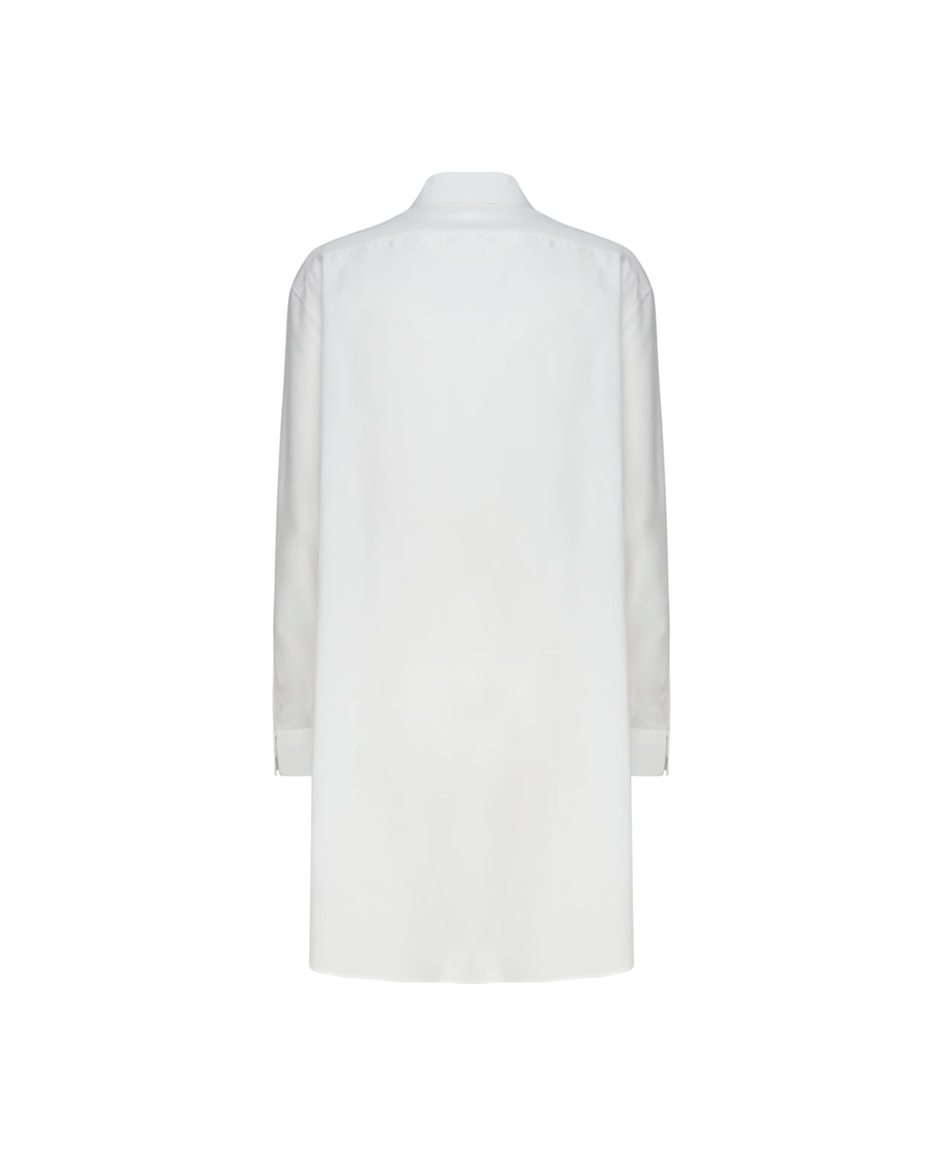 Loewe Shirt Dress In Cotton - White/blue