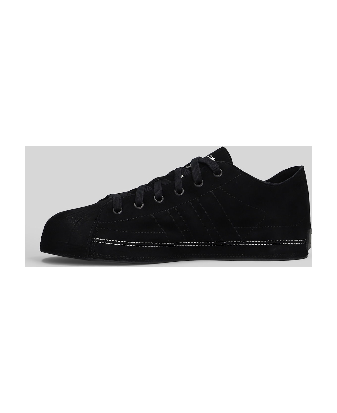 Y-3 Nizza Star Sneakers In Black Leather - black