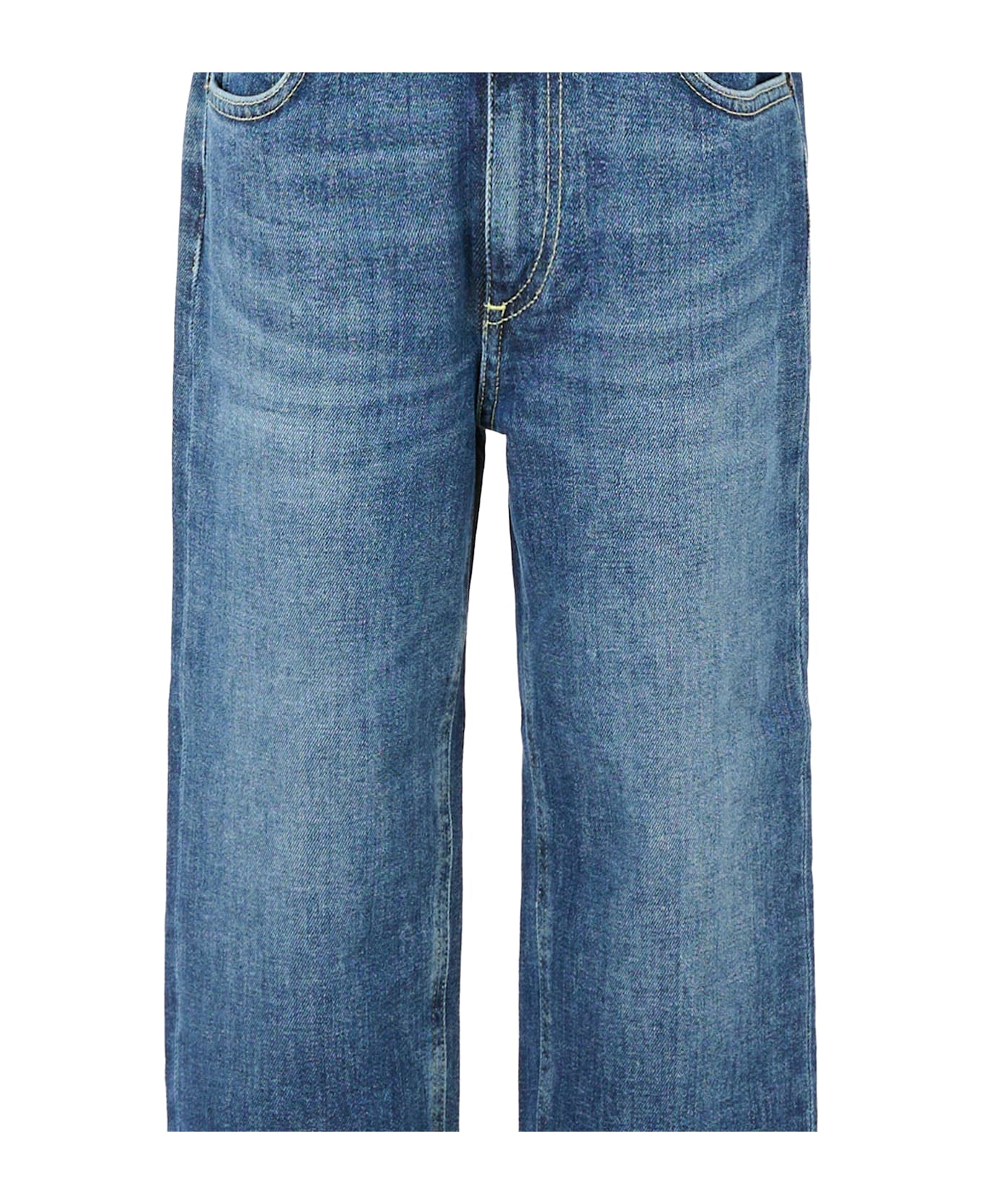 Dondup Blue Jeans For Boy With Logo - Denim