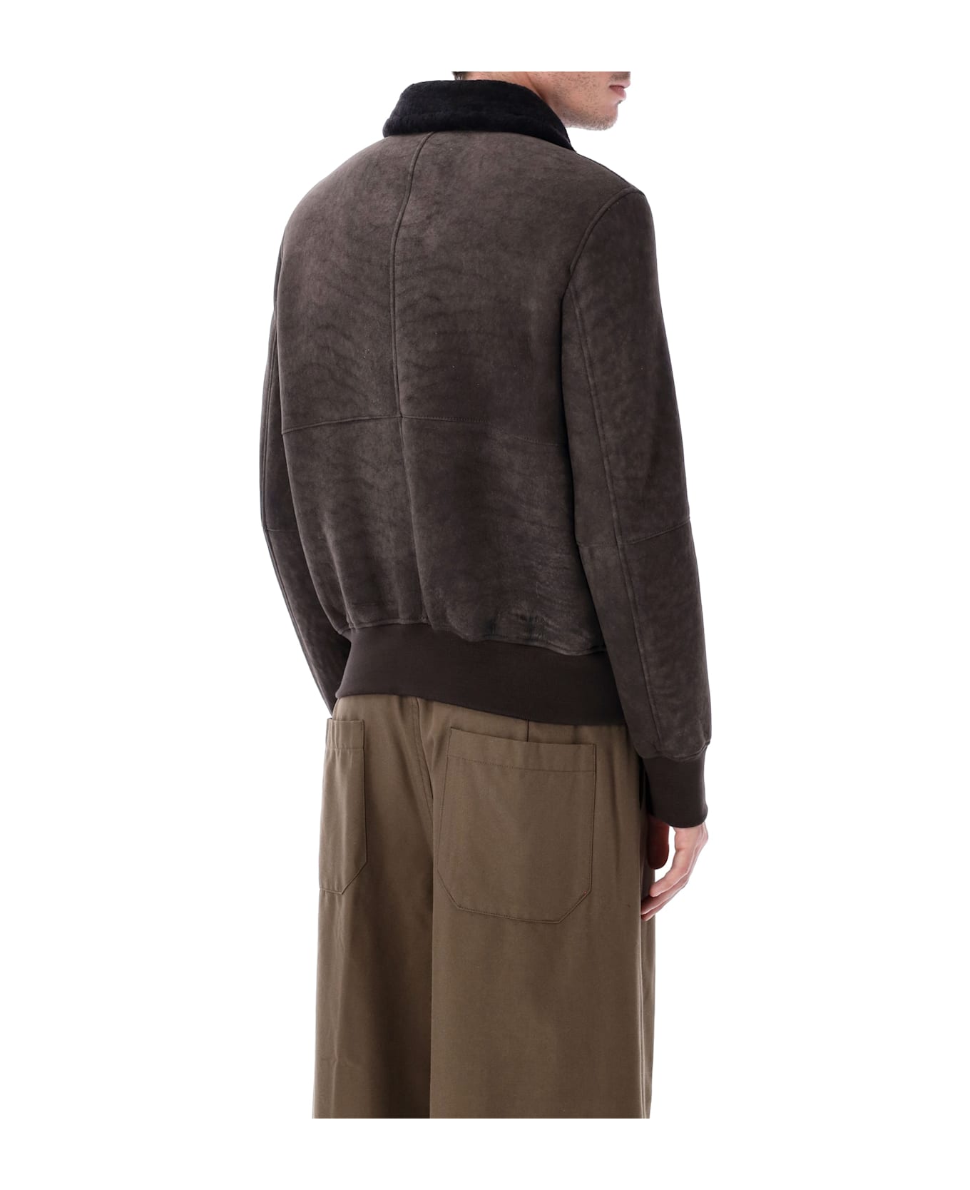 S.W.O.R.D 6.6.44 Sword 6.6.44 Brown Shearling Jacket With Fur Collar - VINTAGE MORO