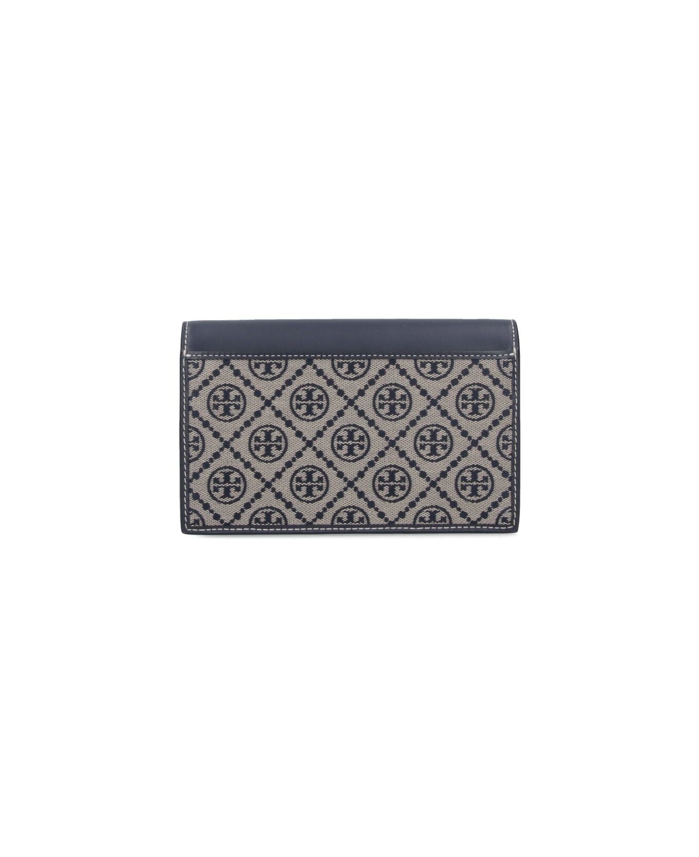 Tory Burch 
t Monogram
 Chain Wallet - BLUE