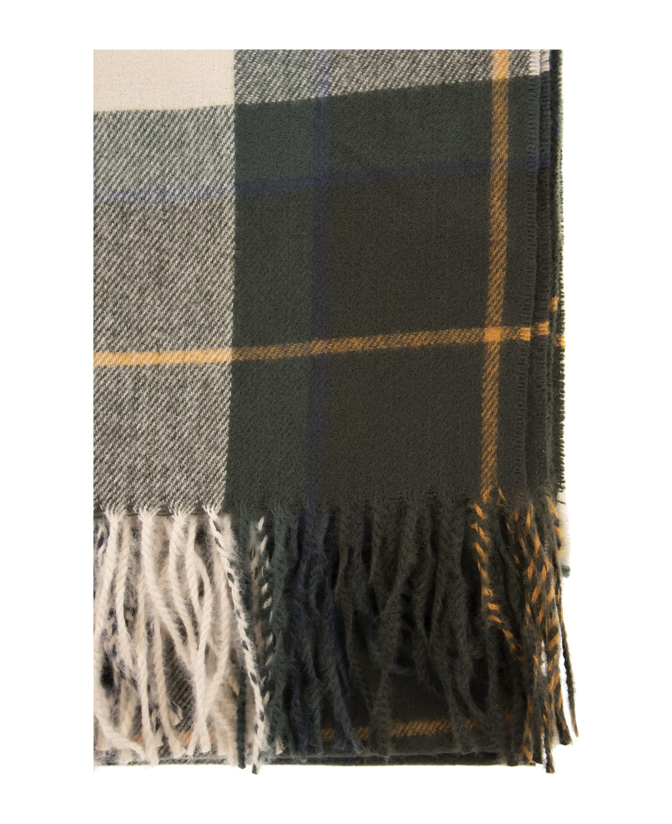 Barbour Stanway Tartan Scarf - Green