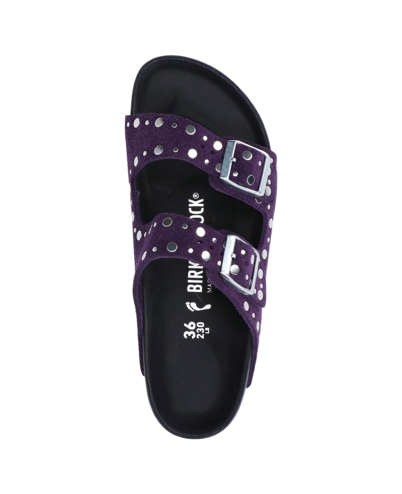 Birkenstock 
arizona Rivet
 Studs Sandals - Purple