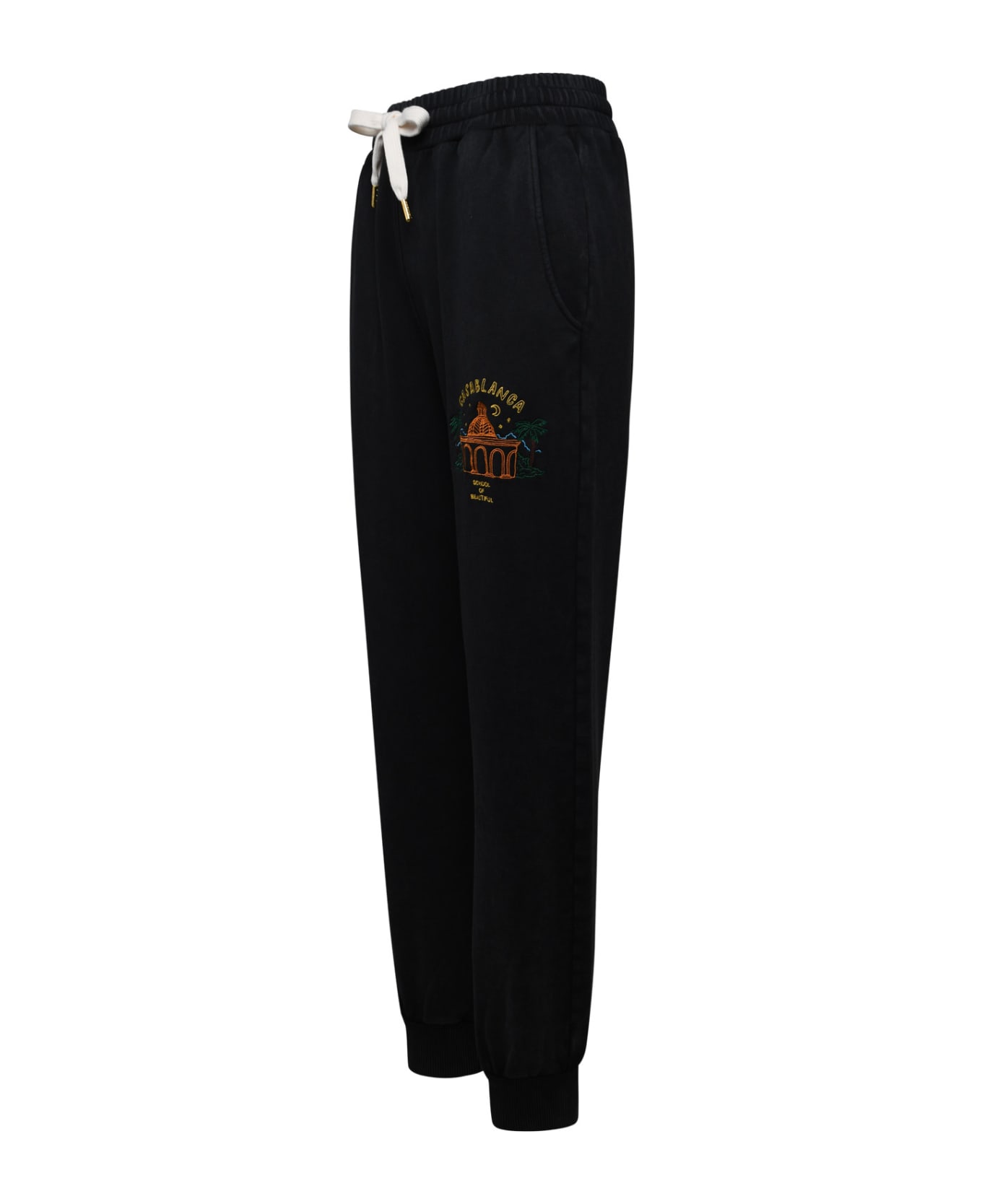 Casablanca Black Cotton Pants - Nero