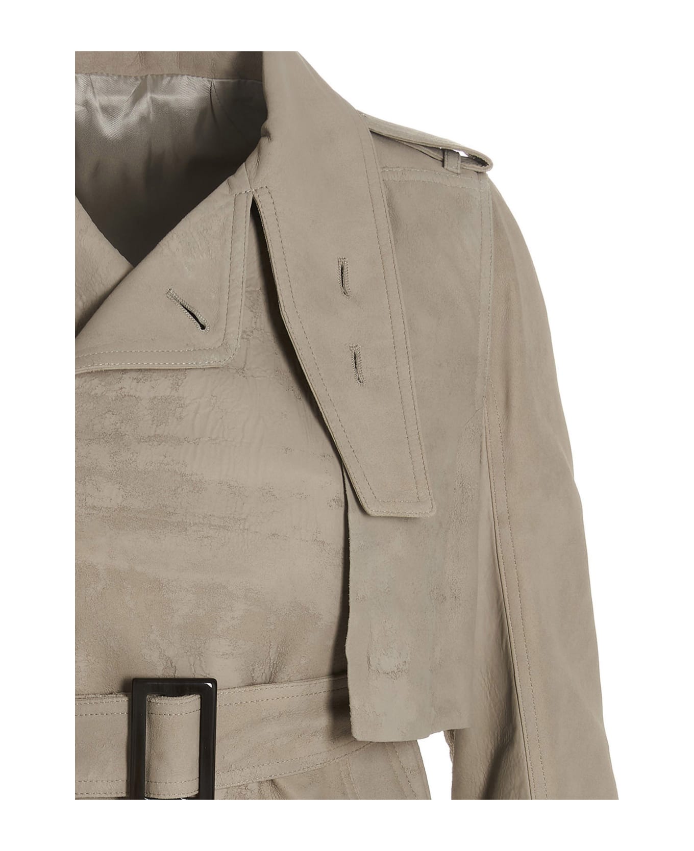 Rick Owens 'mini Trench Jacket - Gray