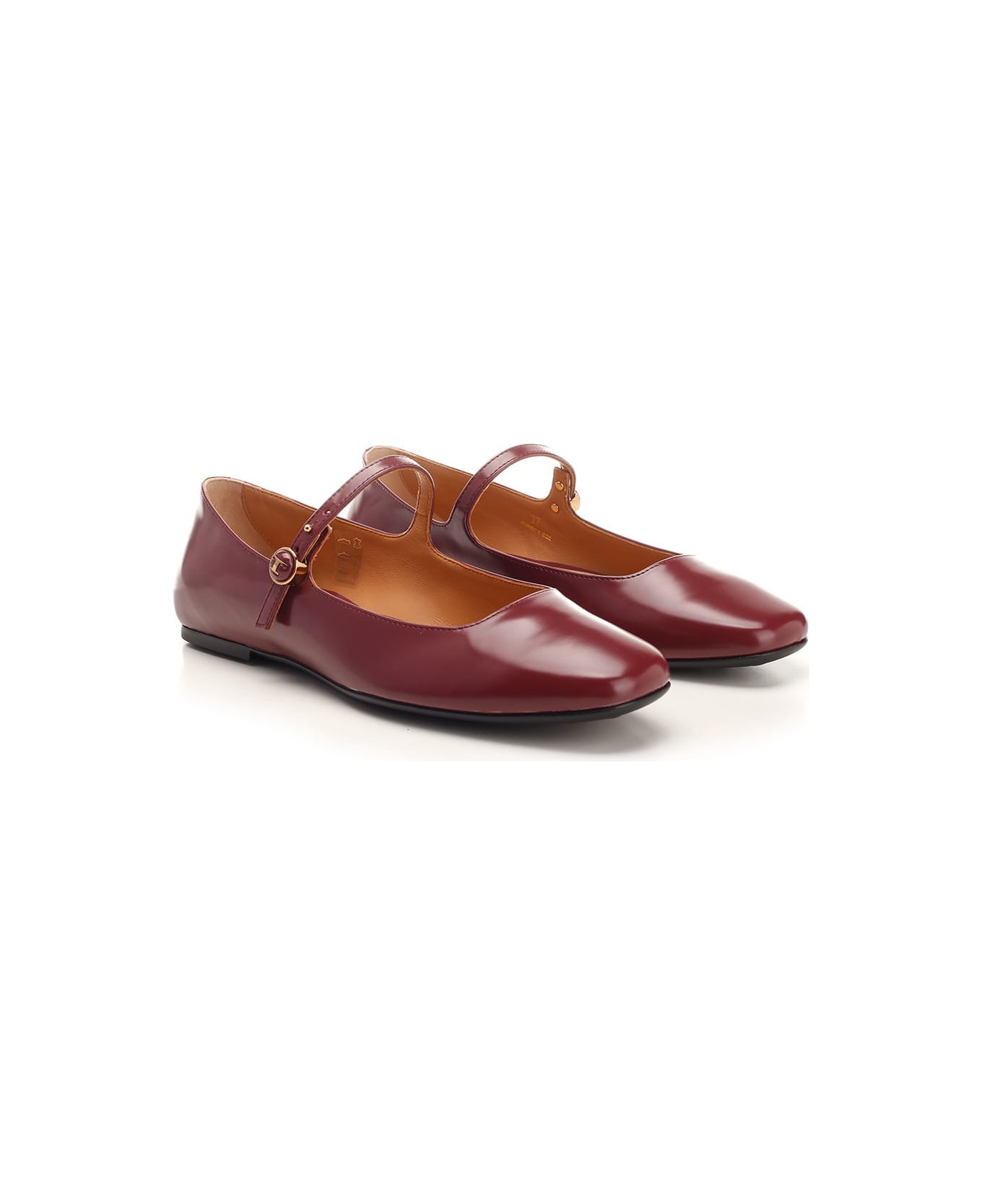 Tod's Calfskin Ballet Flats - Bordeaux