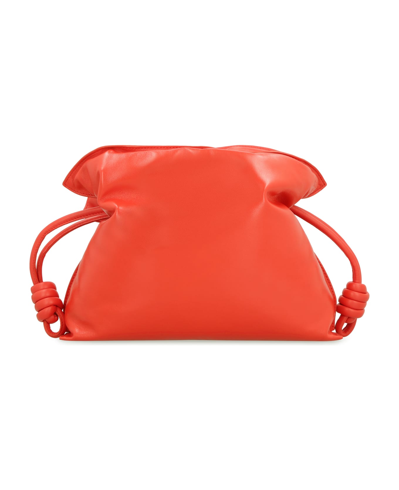 Loewe Puffer Flamenco Leather Clutch - red