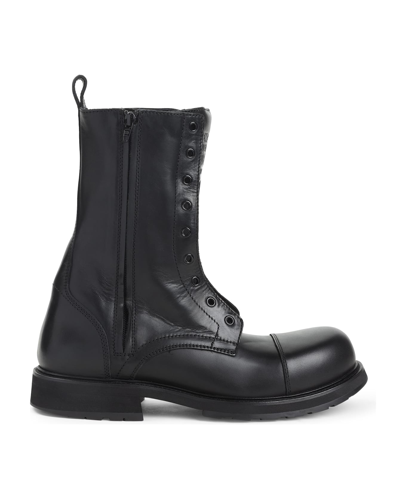 Balenciaga Truck Lace Up Boots - Black