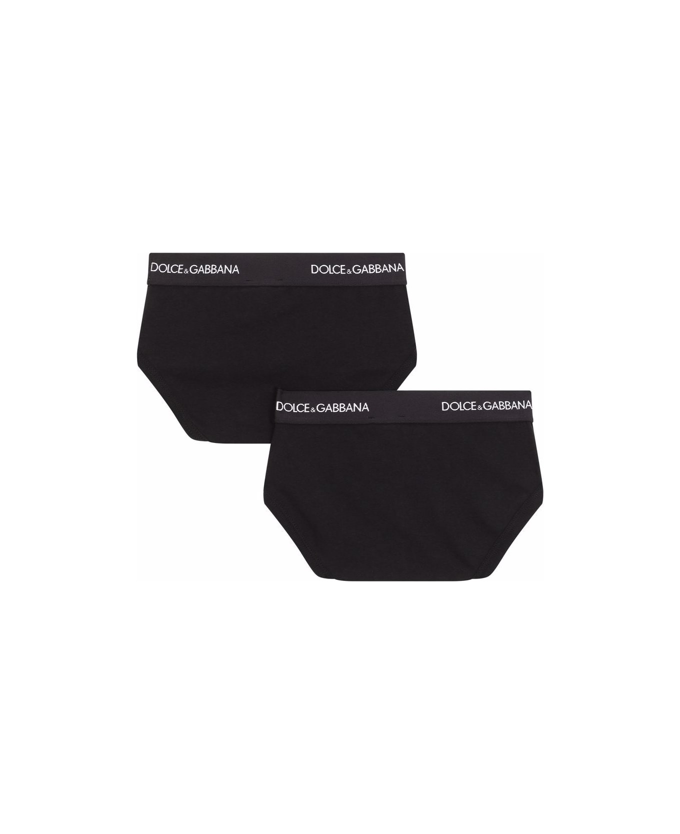 Dolce & Gabbana Set Di 2 Slip - Black