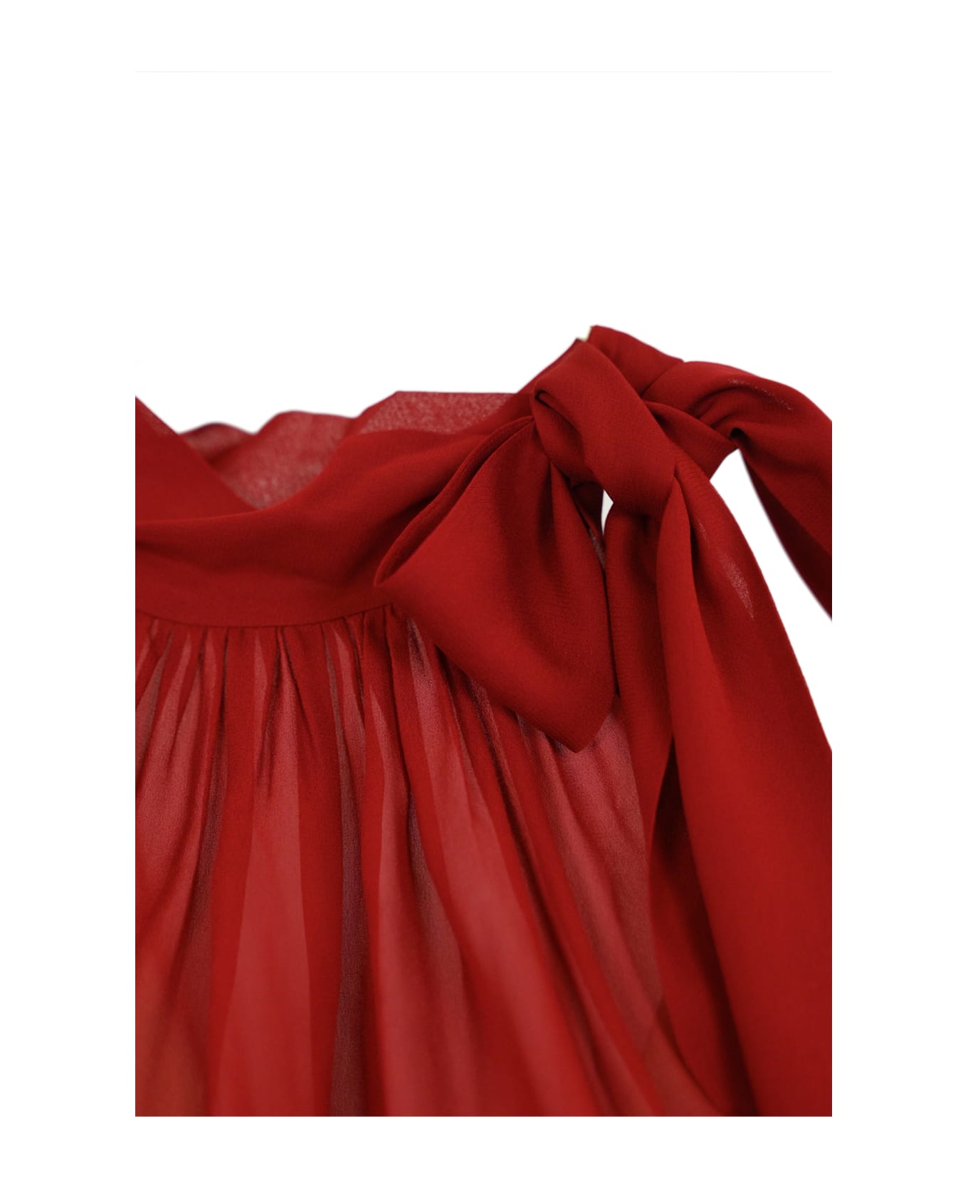 Philosophy di Lorenzo Serafini Crepe Top - Rosso