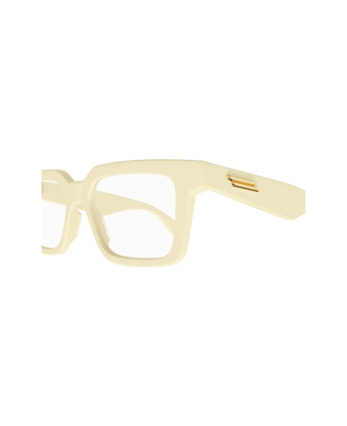 Bottega Veneta Eyewear Rectangle Frame Glasses - 004 yellow yellow transpa アイウェア