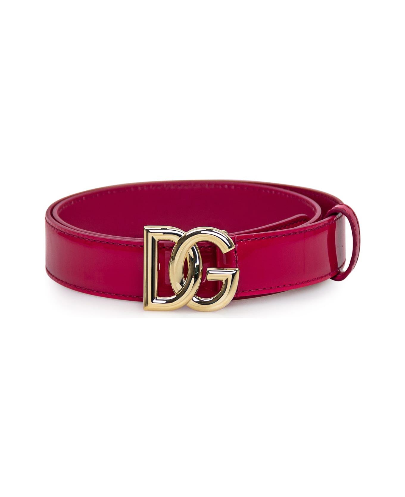 Dolce & Gabbana Belt With Logo Buckle - Fuchsia