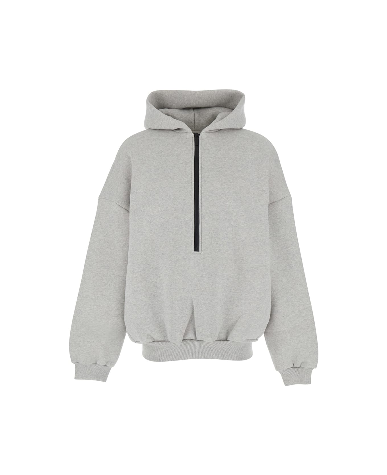 Fear of God Grey Sweatshirt With Hood And Dropped Shoulders In Cotton Blend Man - Grey