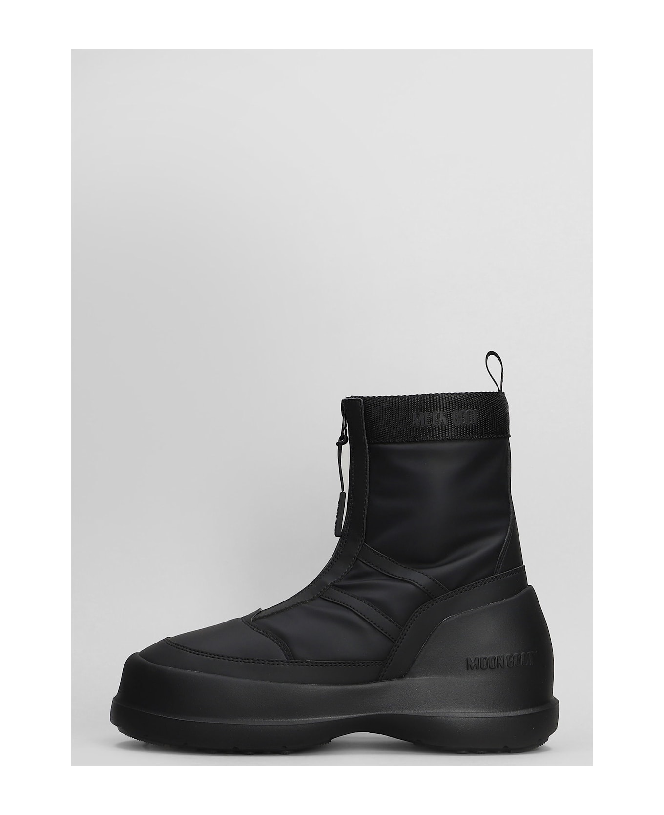 Moon Boot Mb Luna Ankle Boots In Black Nylon - black