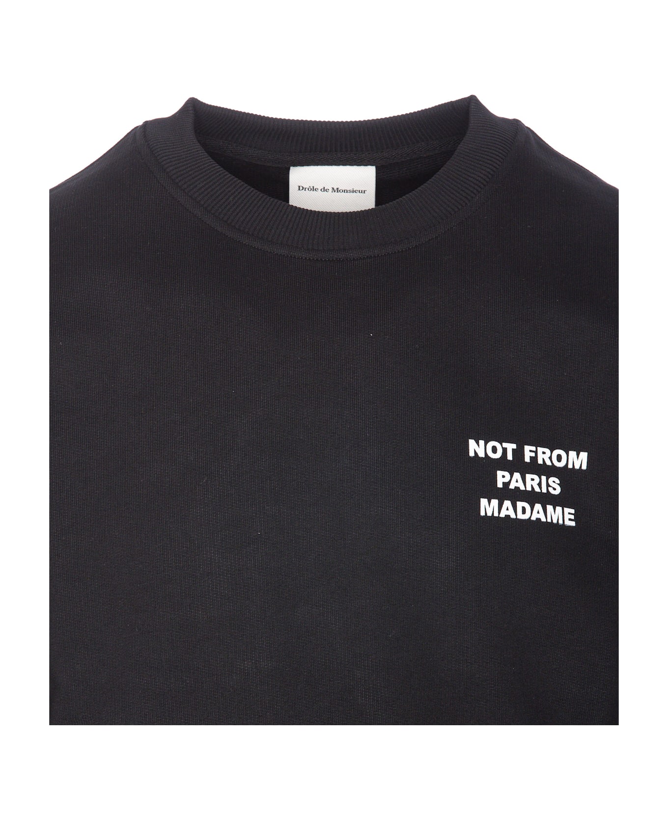 Drôle de Monsieur Le Slogan Sweatshirt - Black