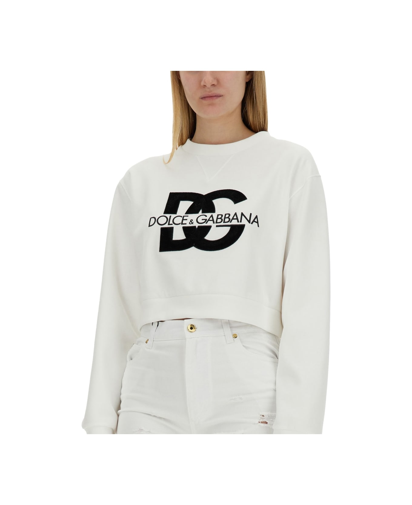 Dolce & Gabbana Sweatshirt With Logo - WHITE