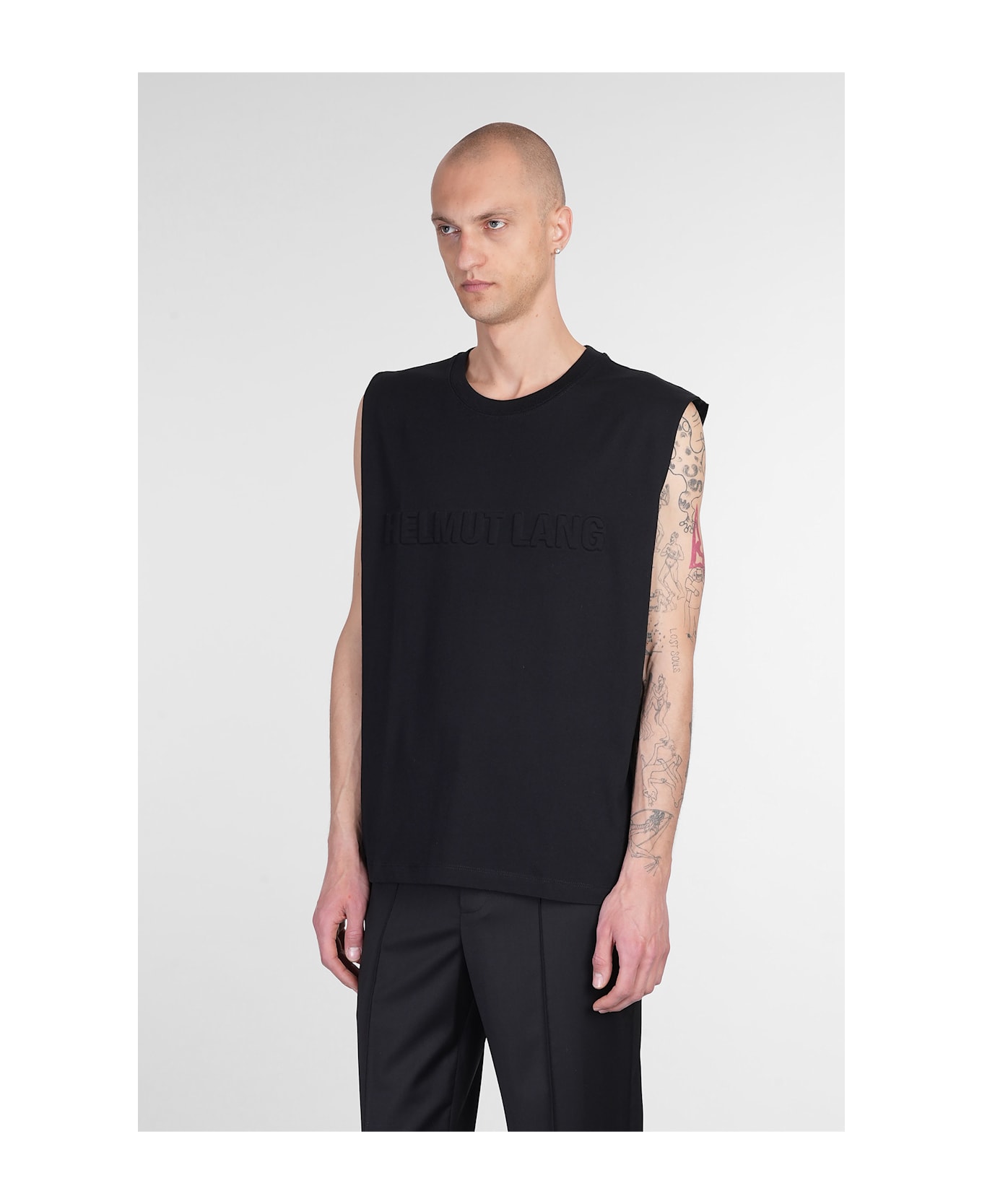 Helmut Lang Tank Top In Black Cotton - black