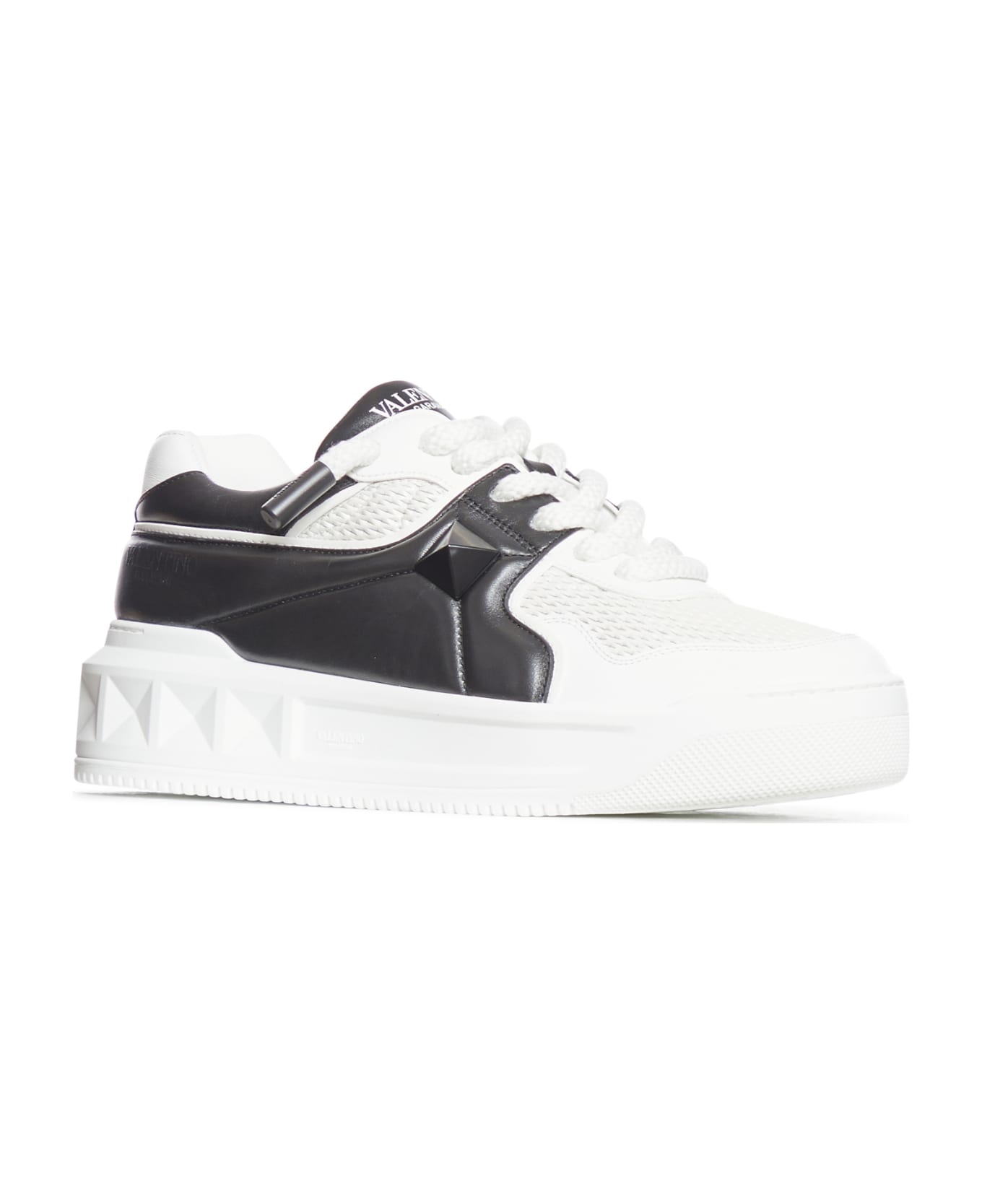 Valentino Garavani One Stud Leather Sneakers - White