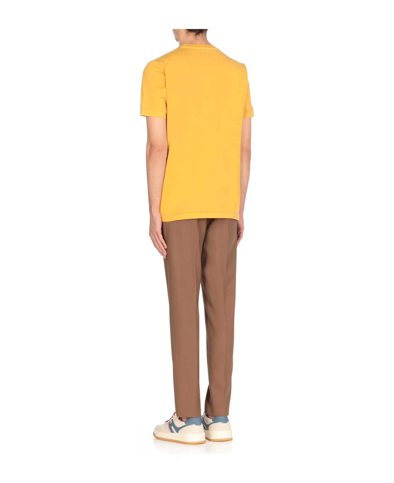 Fay T-shirt With Logo - Yellow