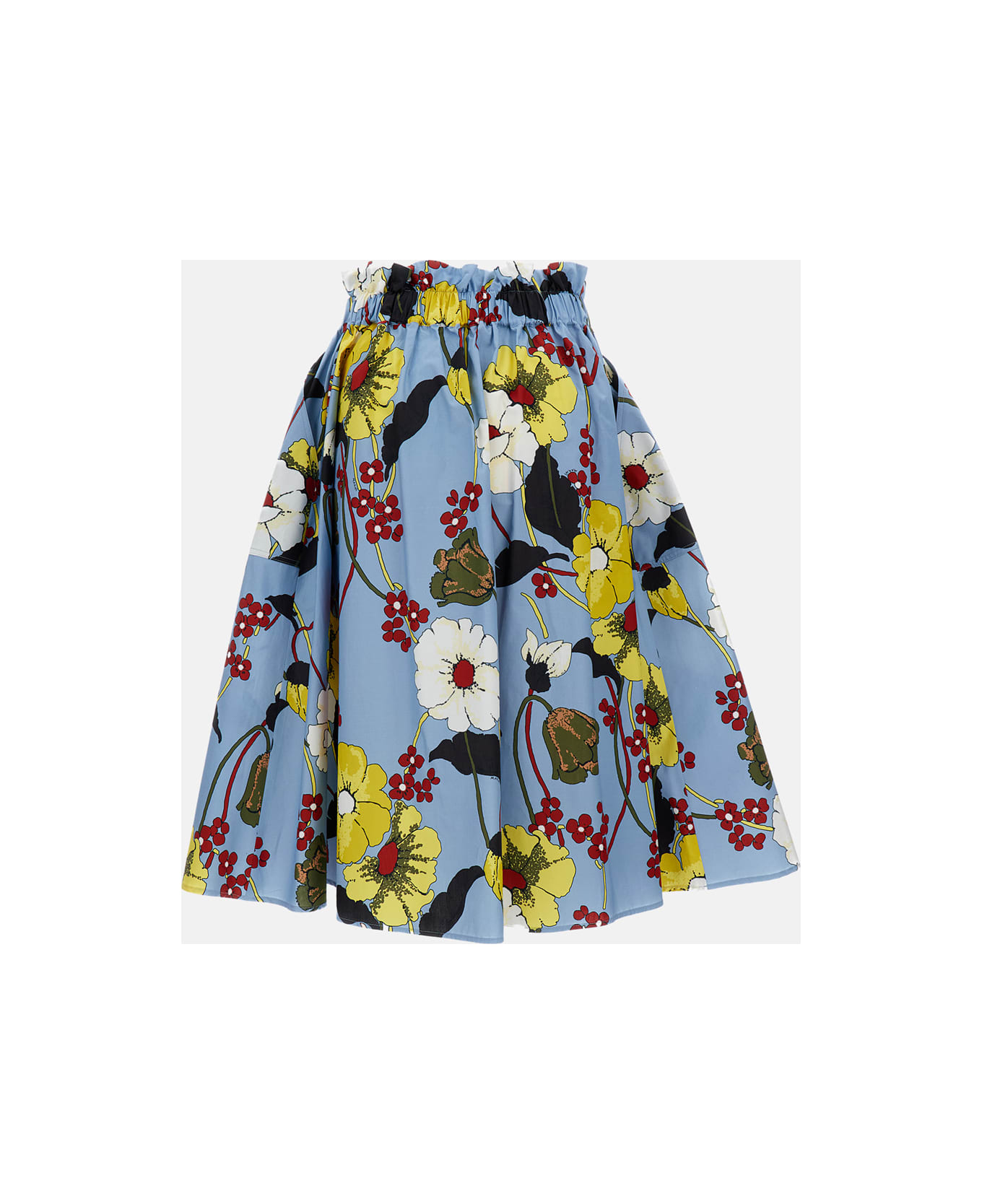 Marni Floral Printed Poplin Skirt - MultiColour