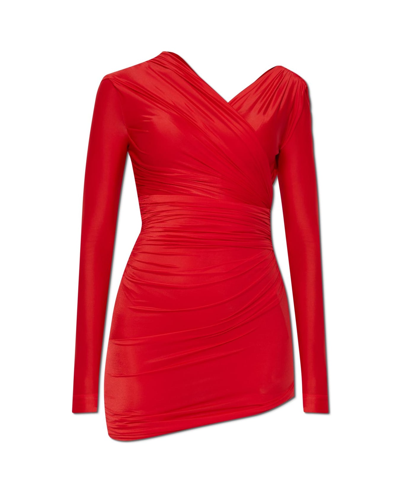 Balenciaga Draped Dress - Red