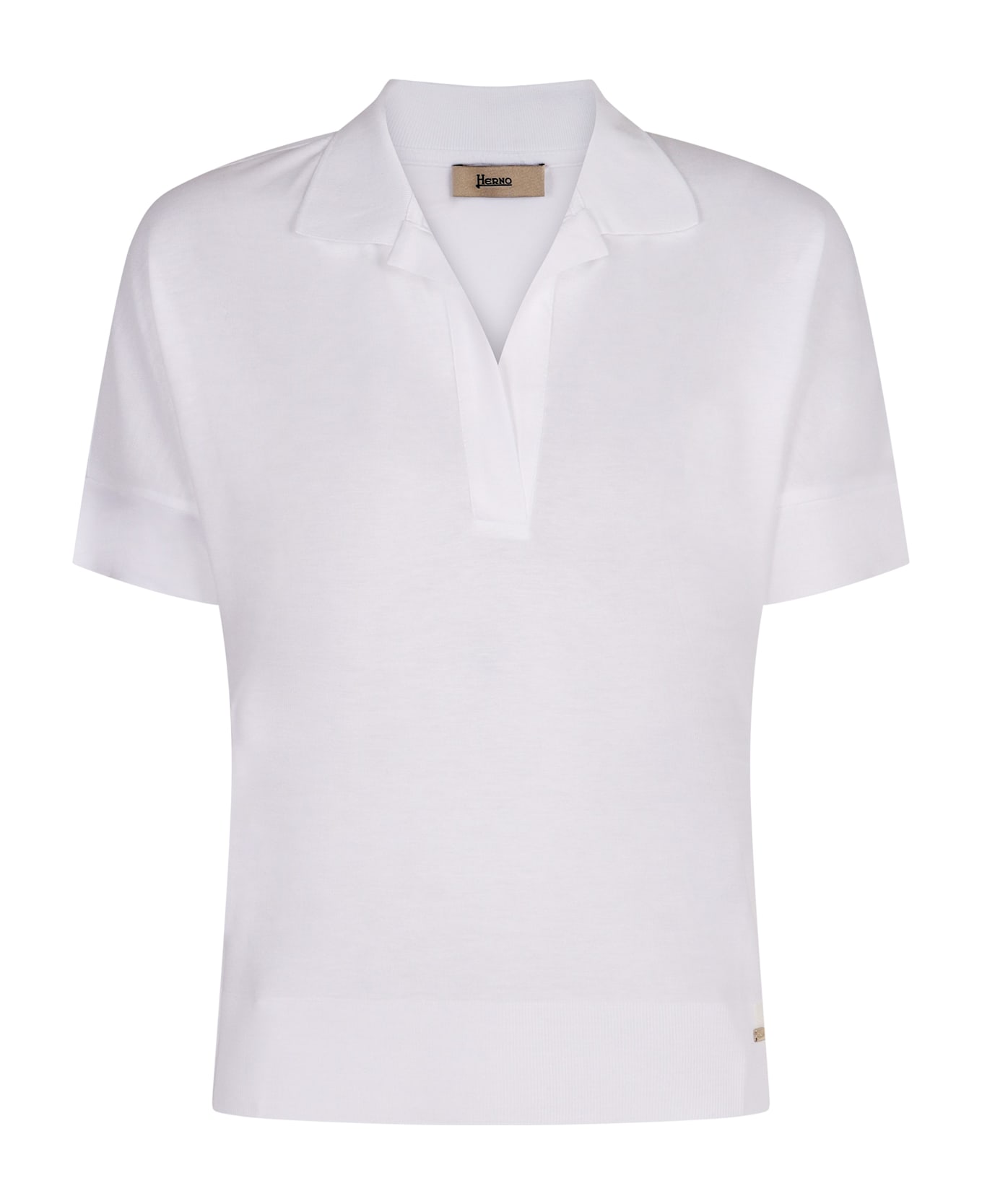 Herno Short Sleeve Polo Shirt - White