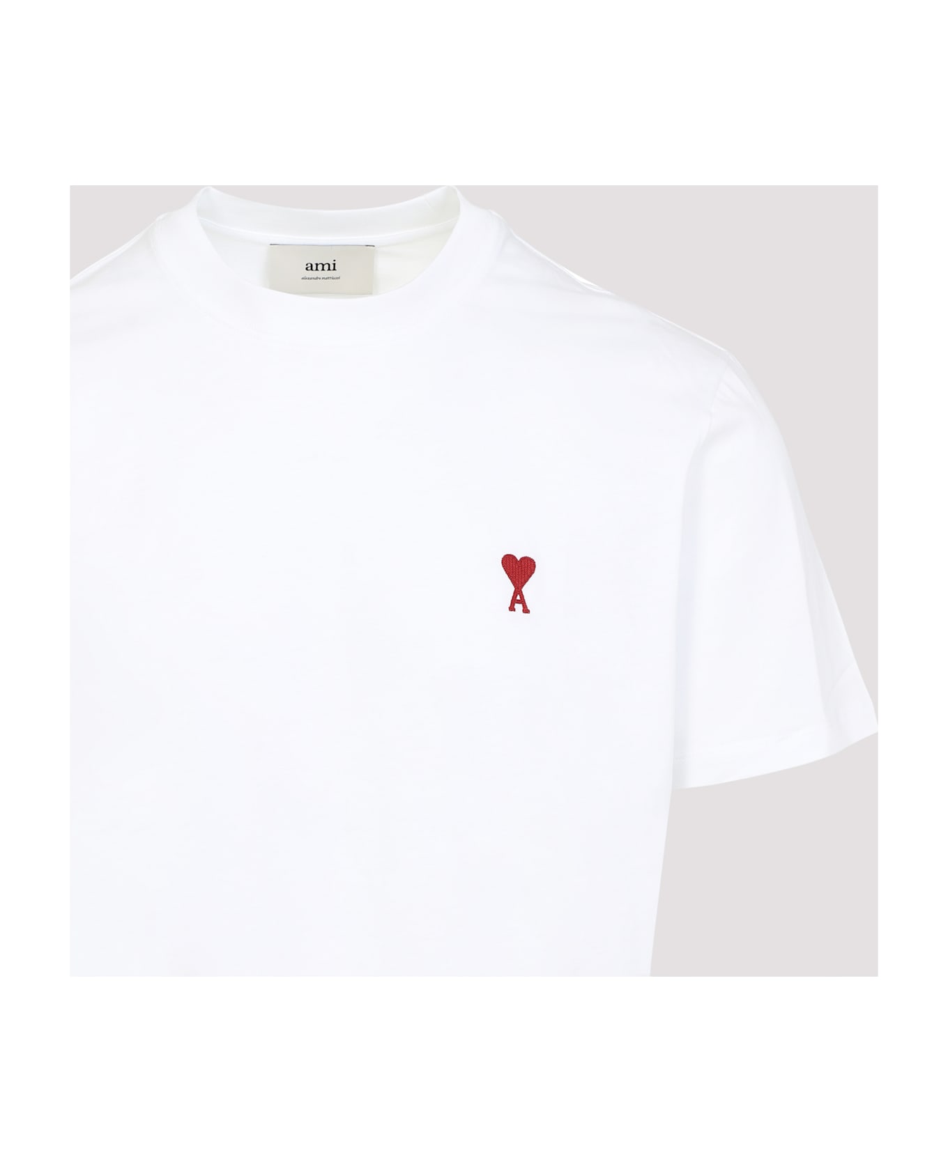 Ami Alexandre Mattiussi Classic Red T-shirt - White
