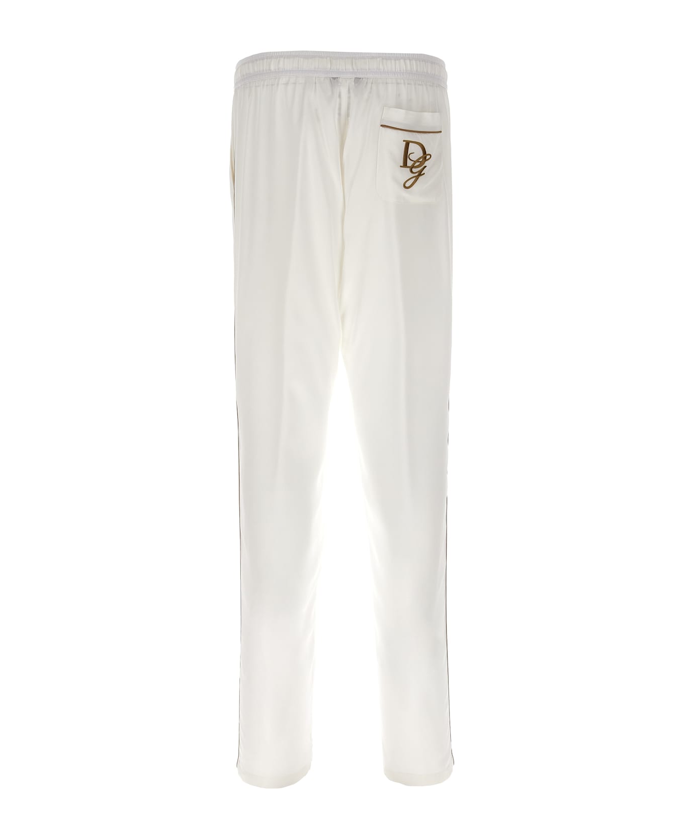 Dolce & Gabbana Silk Pants - White