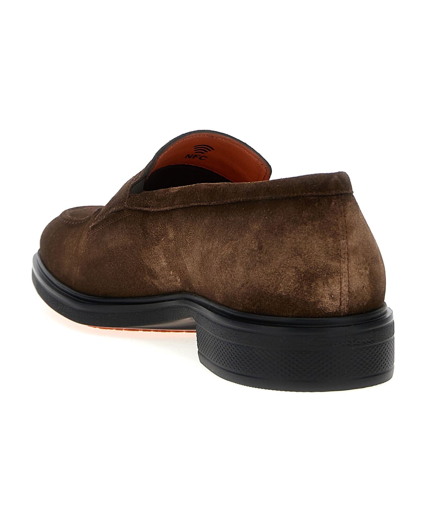 Santoni Suede Loafers - Brown