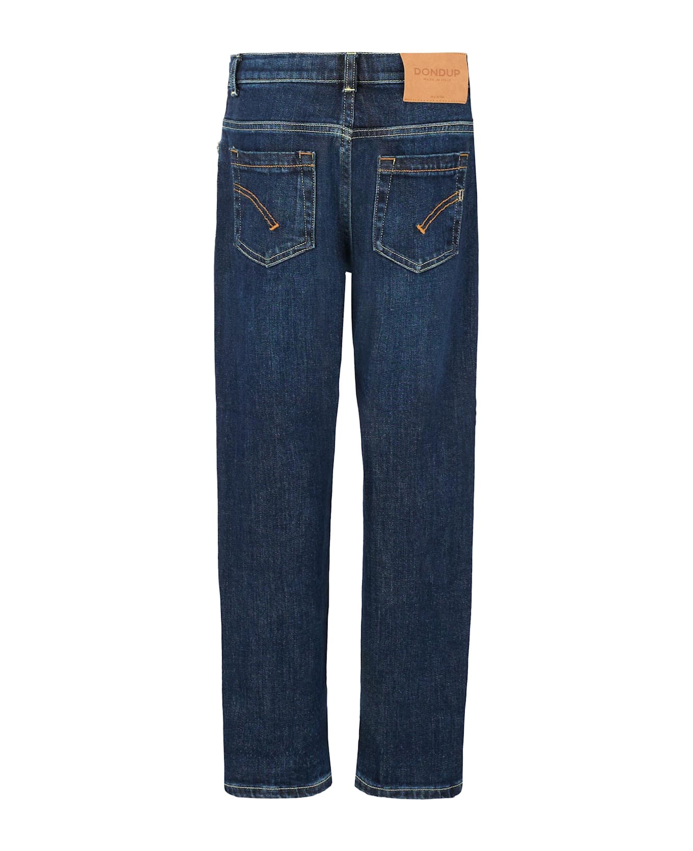 Dondup Blue Denim Jeans For Boy With Logo - Denim