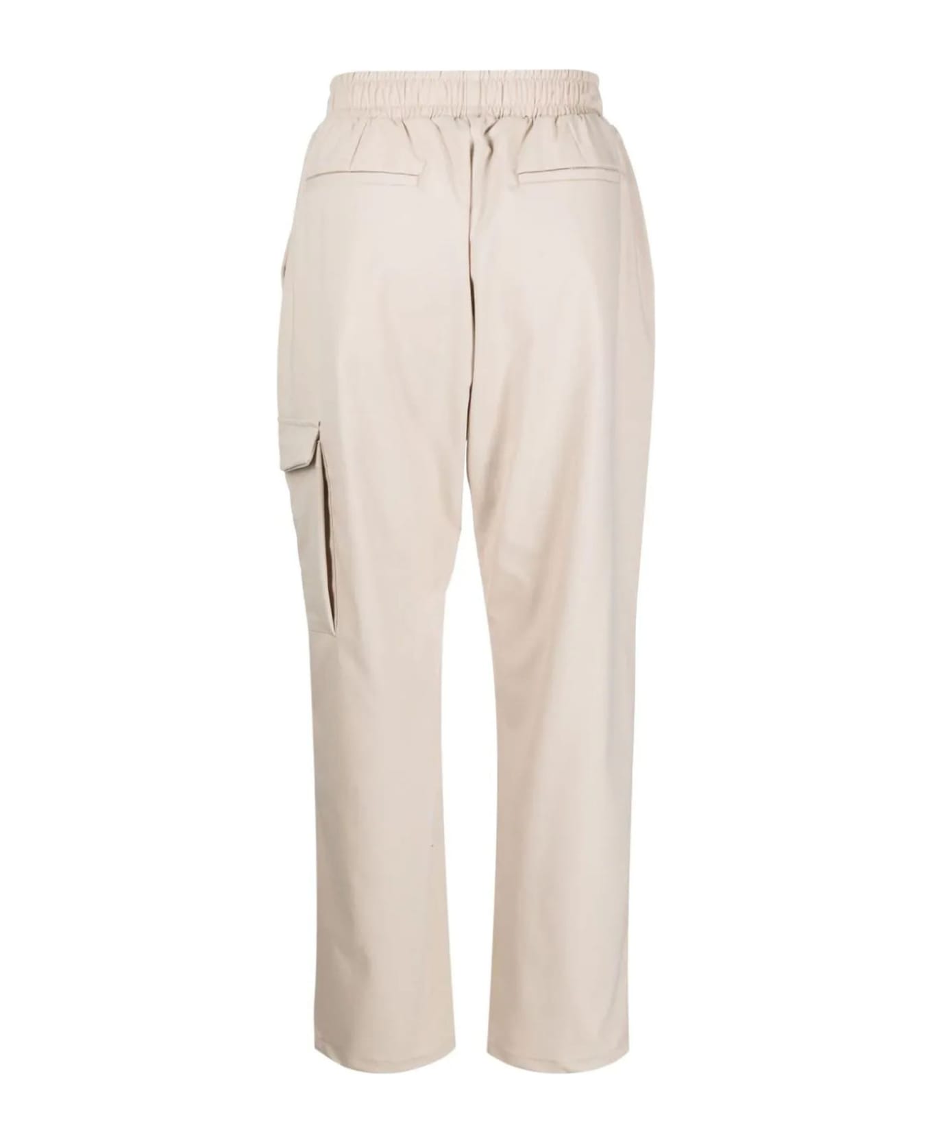 Family First Milano Light Beige Wool Blend Trousers - NEUTRALS