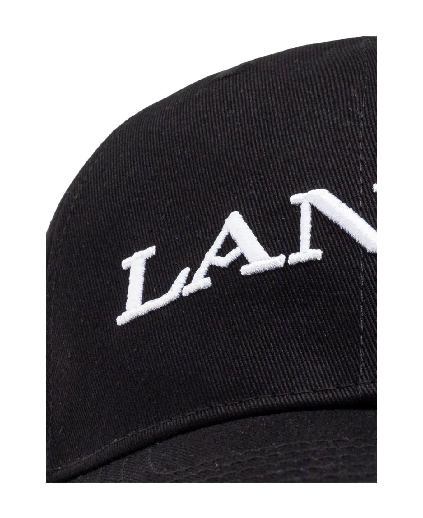 Lanvin Logo Embroidered Cap - Nero
