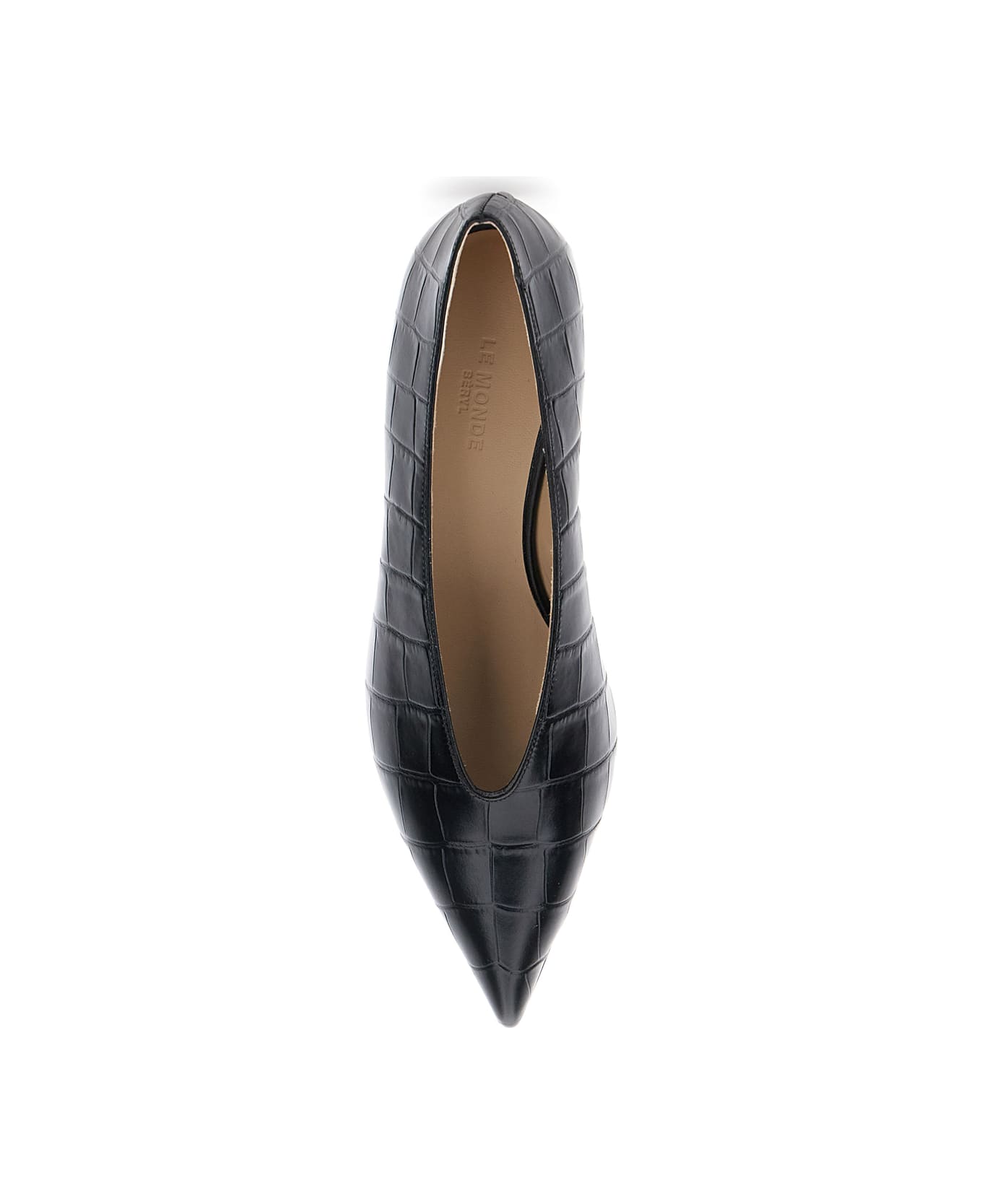 Le Monde Beryl Black Pumps With Kitten Heel In Patent Leather Woman - Black