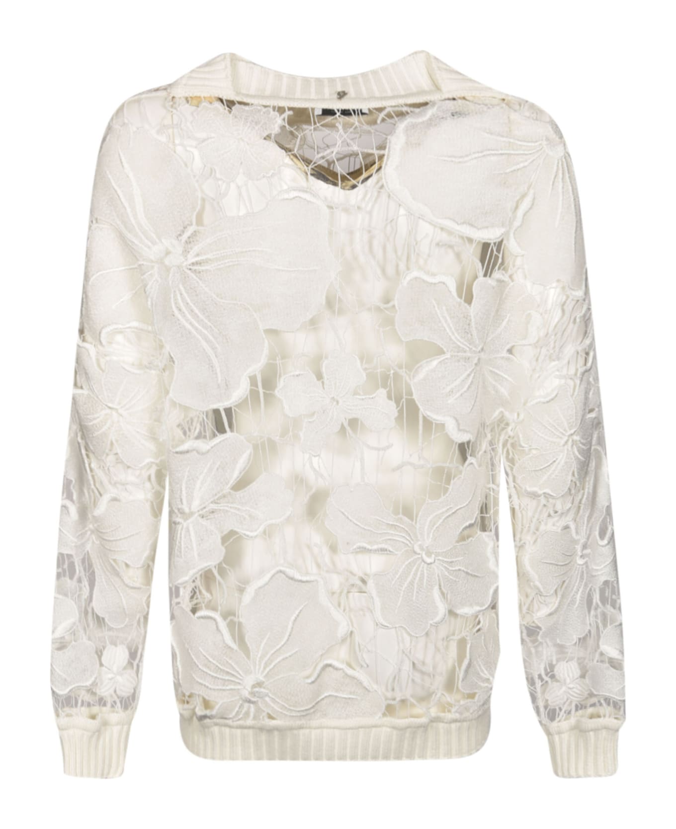 Dondup Floral Sweater - White