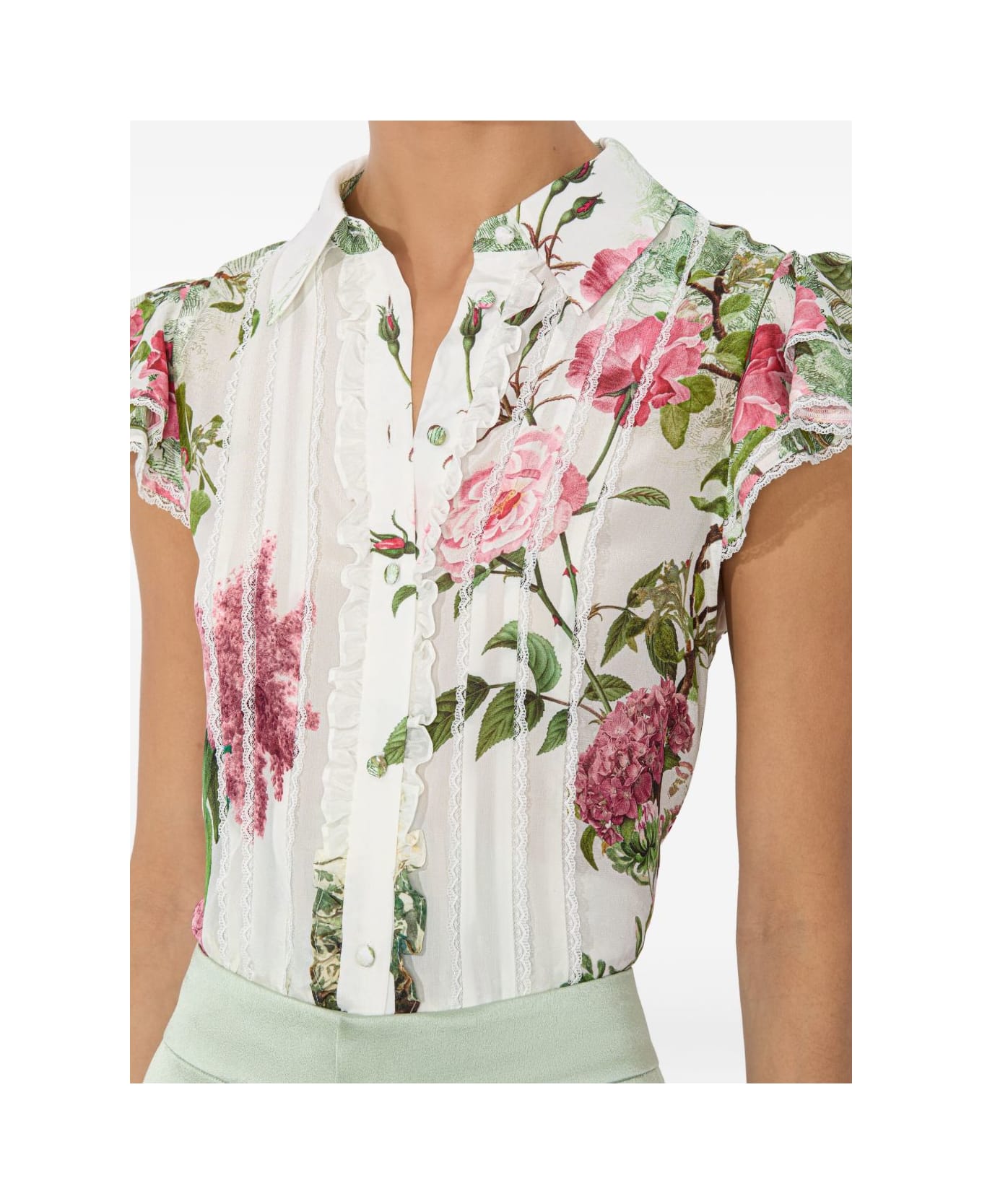 Alice + Olivia Minda Silk Blouse - MultiColour