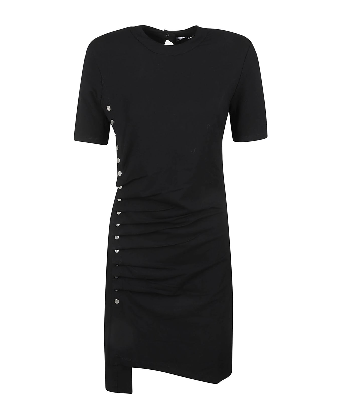 Paco Rabanne Side Buttoned Short Dress - Nero