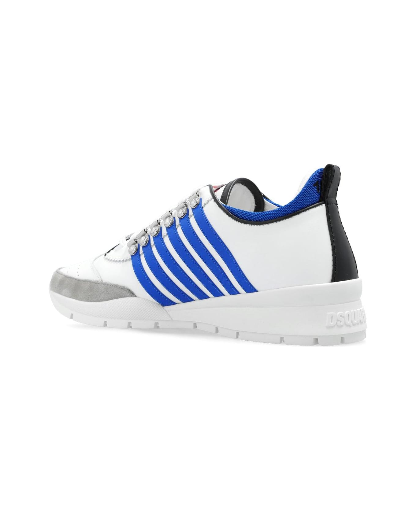 Dsquared2 Legendary Striped Almond Toe Sneakers - Bianco スニーカー