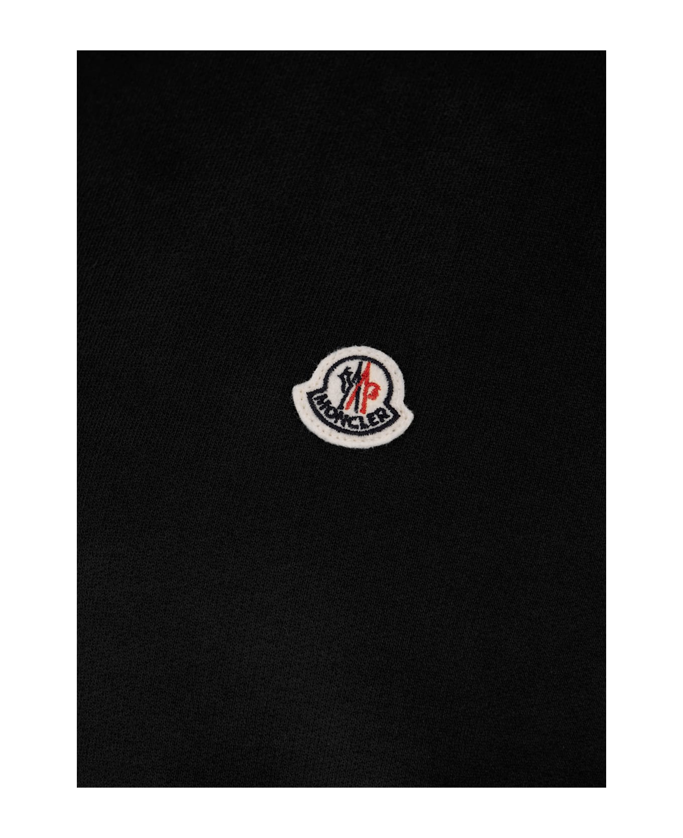 Moncler Black Cotton Sweatshirt - Nero