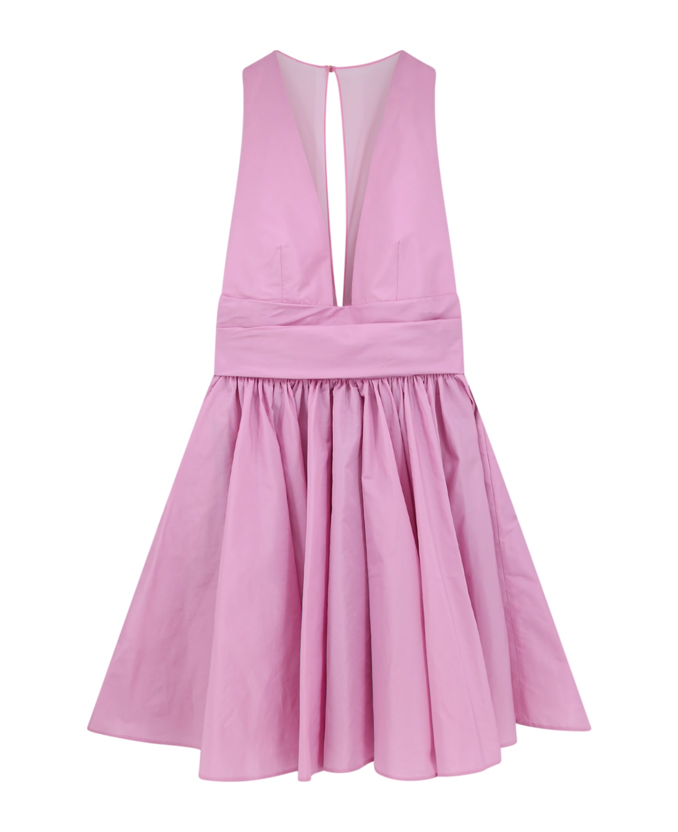 Pinko Mini Dress With Pleated Skirt - Pink ワンピース＆ドレス