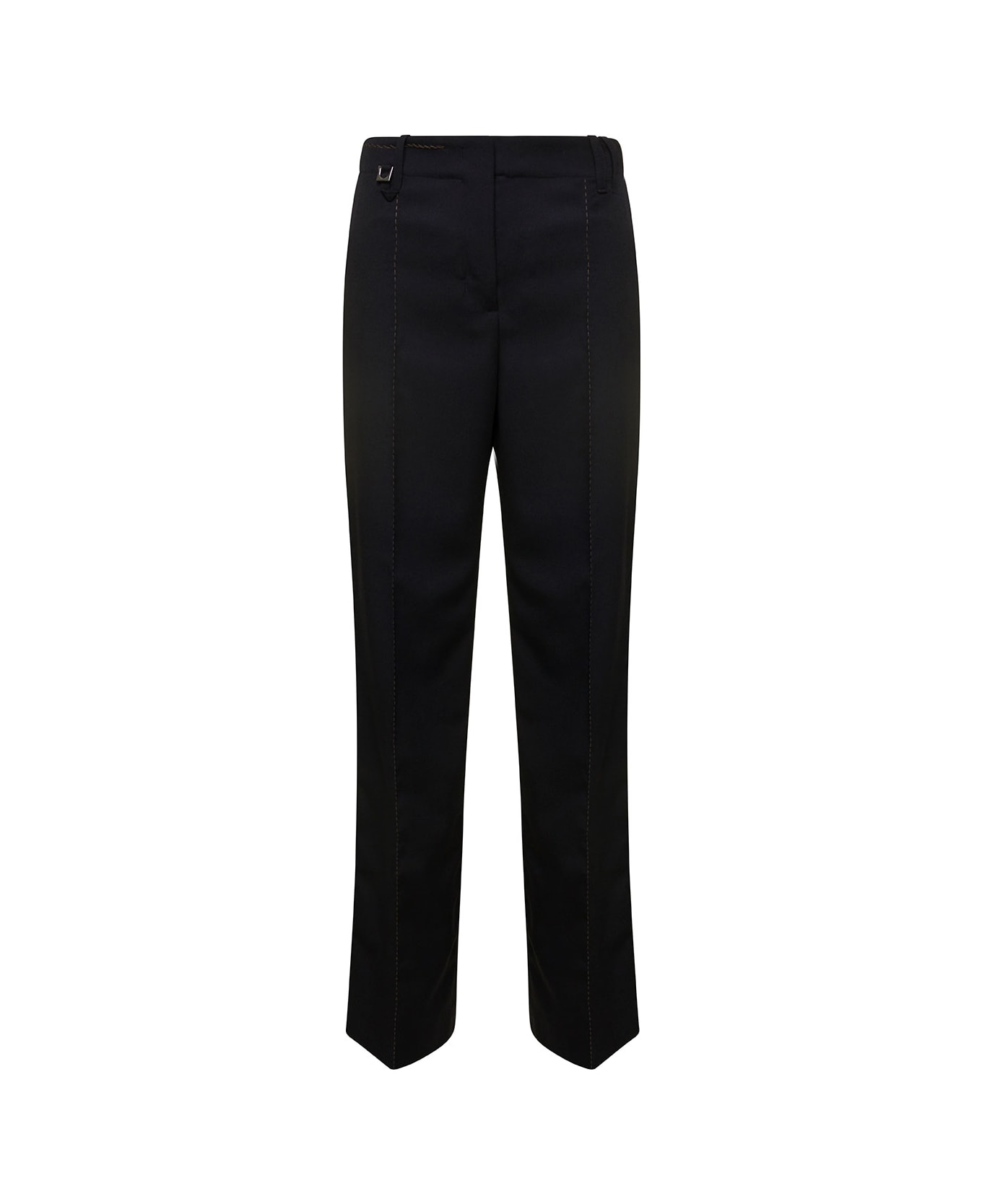 Jacquemus 'le Pantalon Cordao' Black Pants With Pressed Petite In Wool Woman - Black