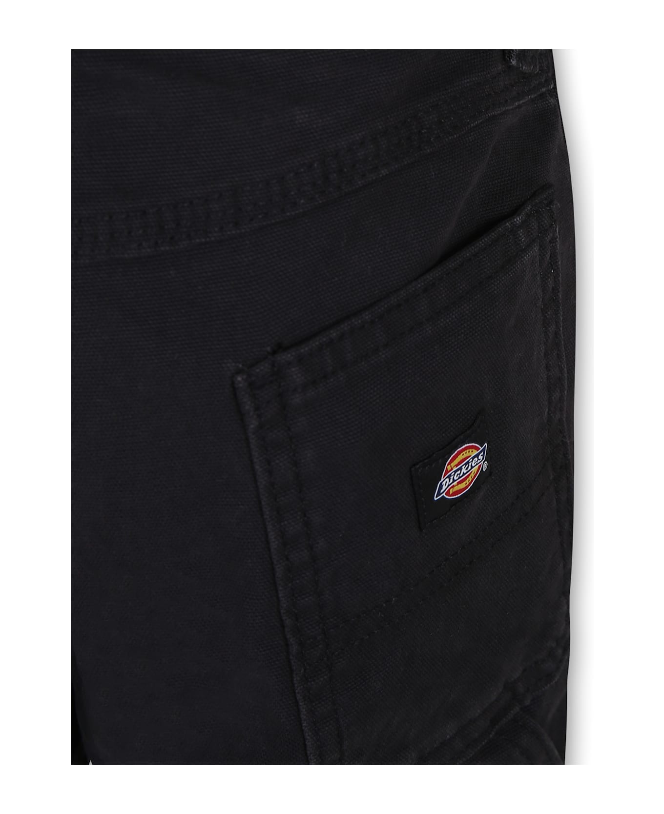 Dickies Black Trousers For Boy With Logo - Black